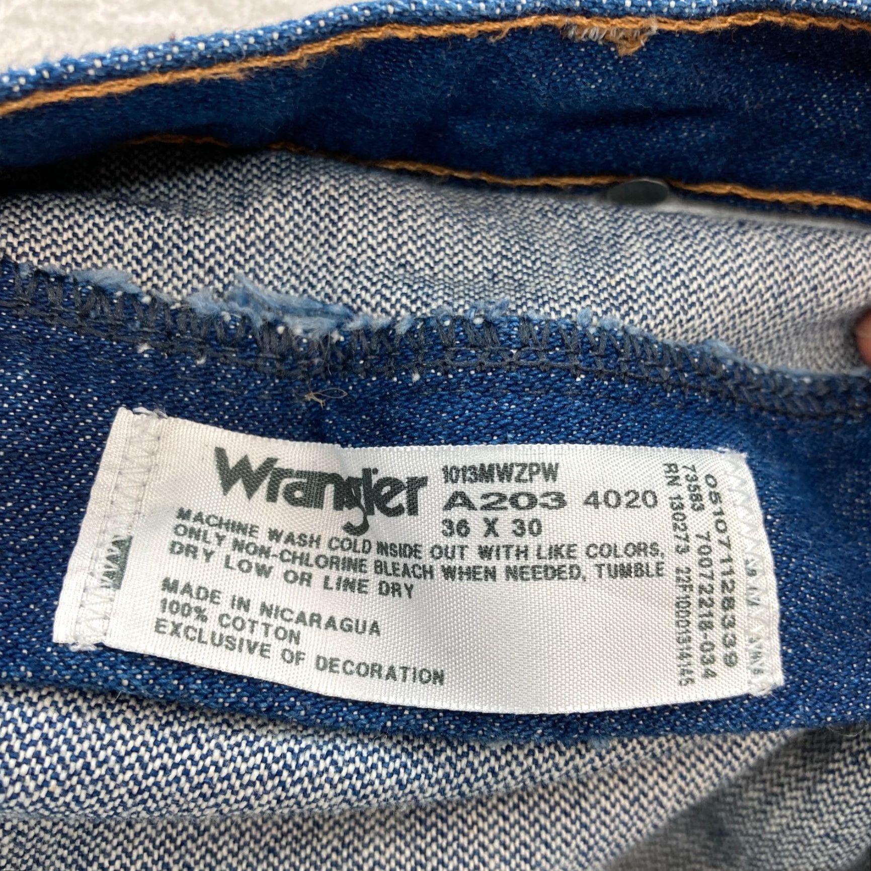 Wrangler Wrangler Cowboy Cut Jeans Mens 36x30 Straight Dark Blue Denim 1013MWZ Western Jean" Size US 36 / EU 52 - 5 Thumbnail