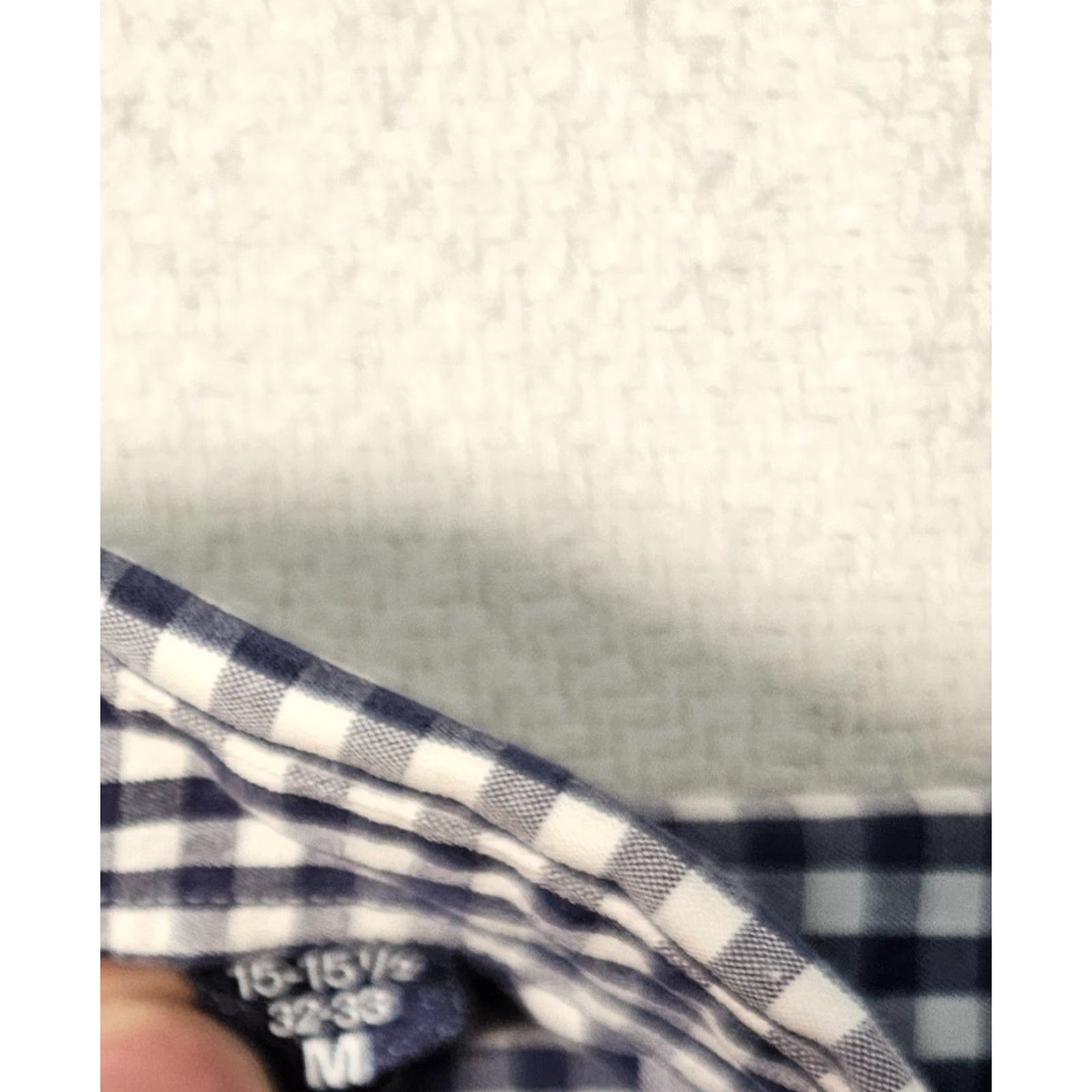 Bar III Bar III Carnaby Collection Men's Shirt Slim Long Sleeve Button-Up Navy Check Size M Size US M / EU 48-50 / 2 - 3 Thumbnail