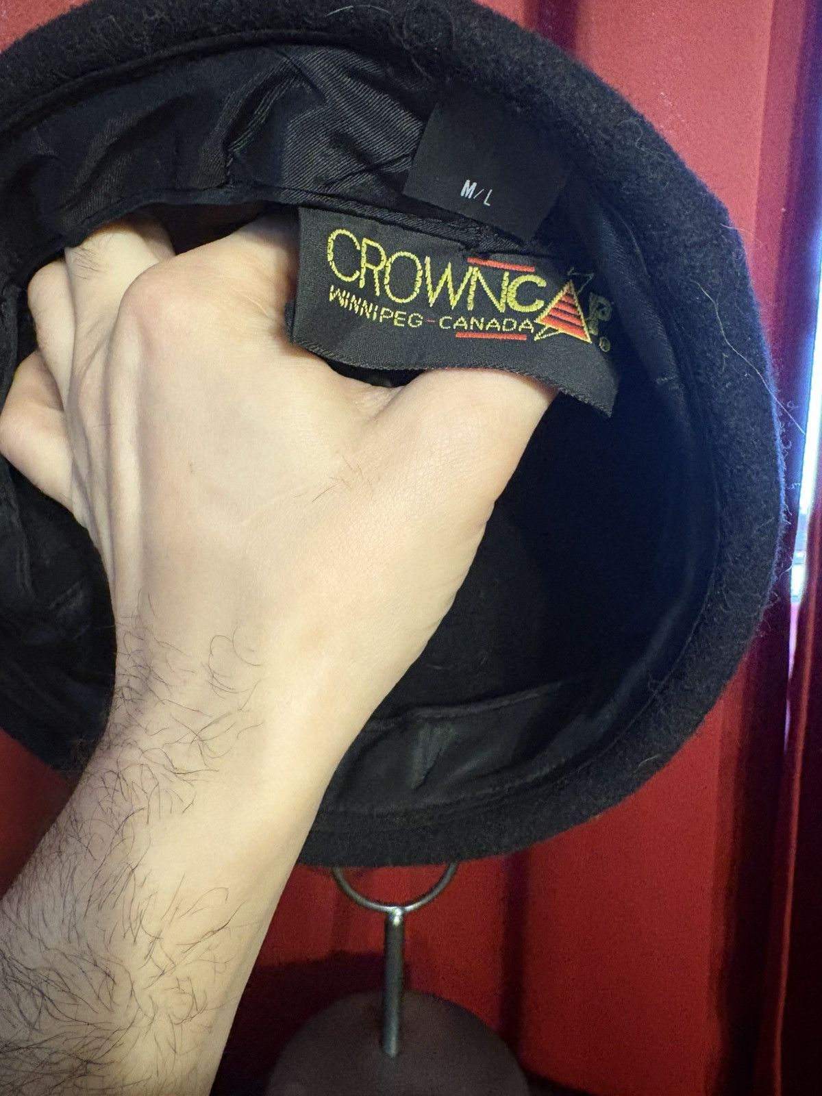 Crown Cap Vintage Crown Cap Brimless Hat Wool Hipster Beanie Grail Size 26 - 2 Thumbnail