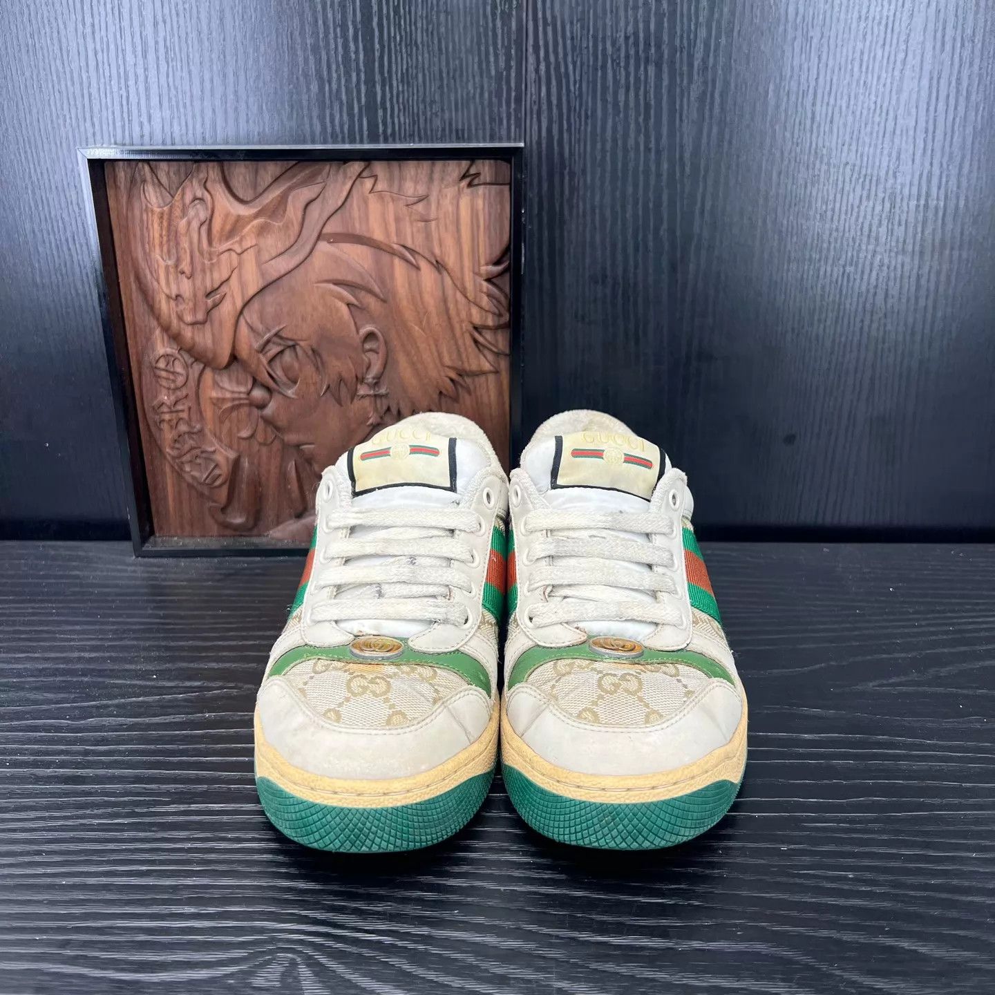 Gucci Gucci Distressed Sneaker Gray-Green Women's 35.5 Size US 5 / IT 35 - 5 Thumbnail