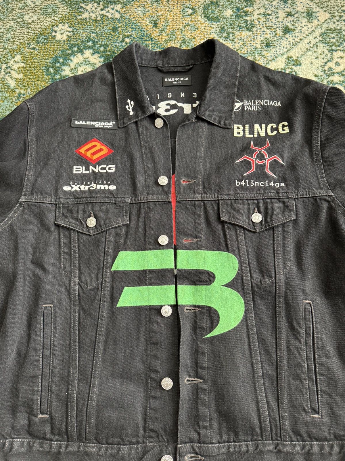 Balenciaga Balenciaga Gamer Denim Jacket Size US M / EU 48-50 / 2 - 2 Thumbnail