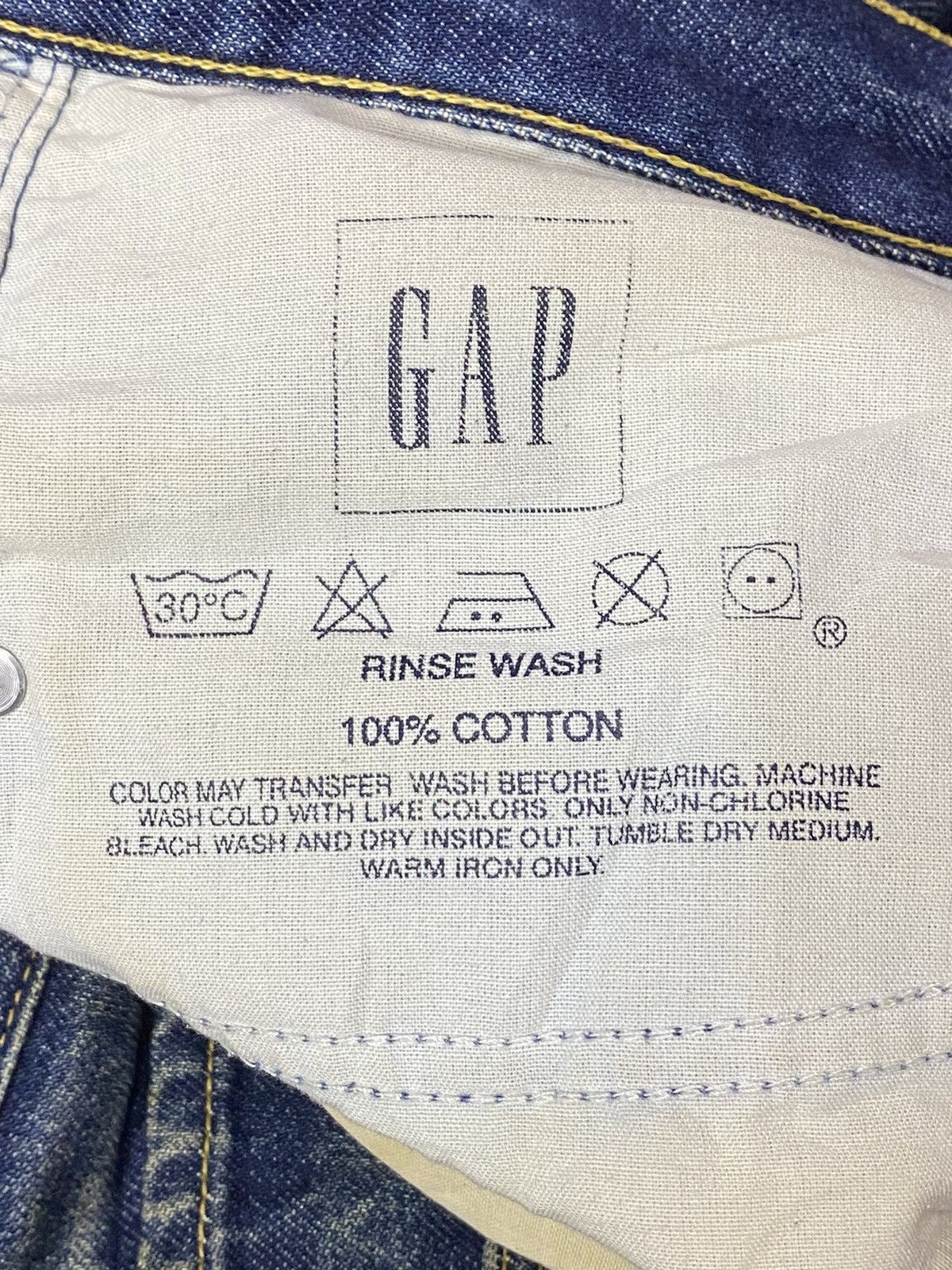 Gap Vtg Y2K Gap Original Jeans Bleached Distressed Loose Jeans Size US 29 - 15 Thumbnail