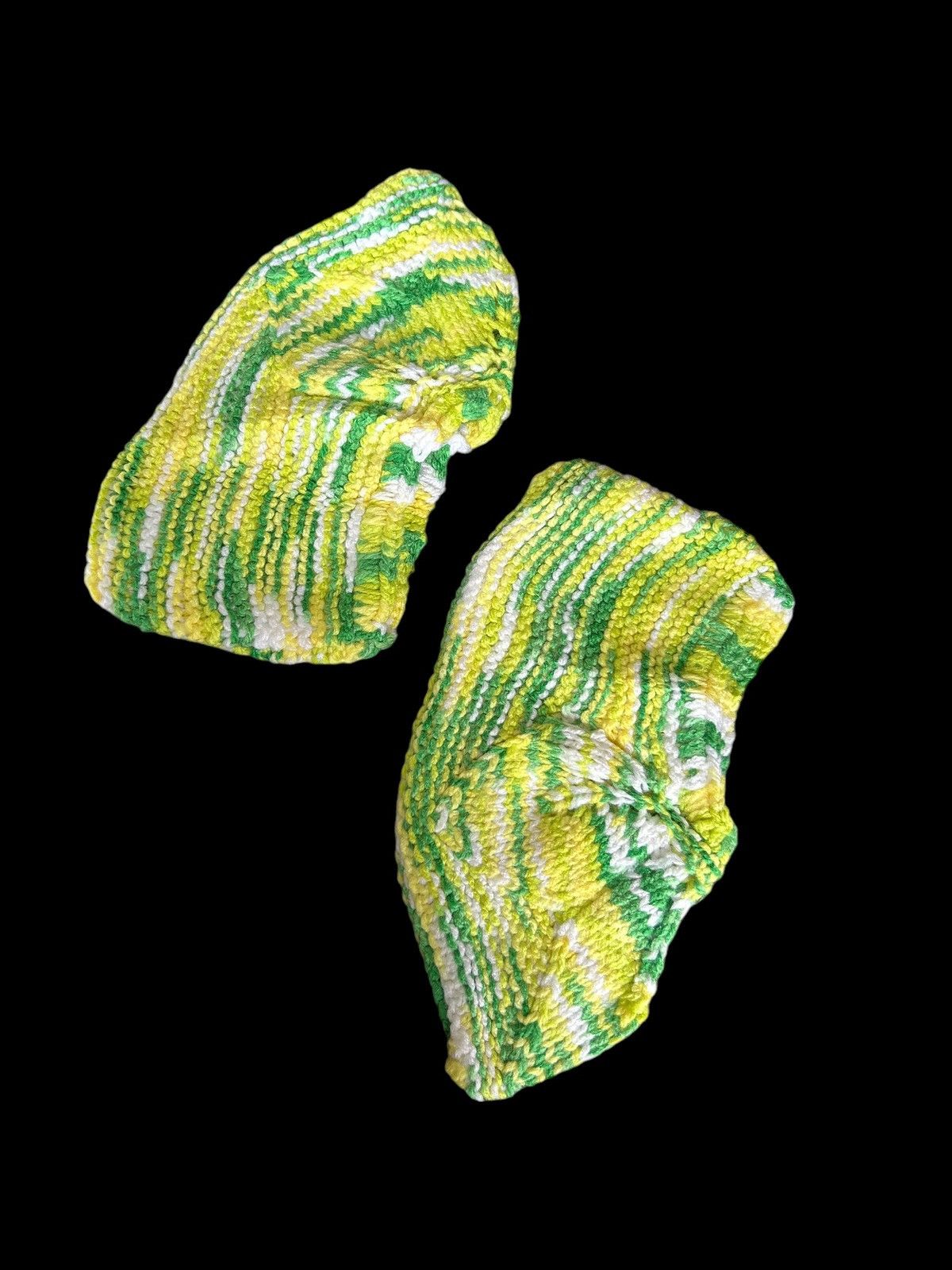 Japanese Brand × Kapital × Vintage 🌈 Hippies Style Crochet Knitted Handmade short Socks Size ONE SIZE - 3 Thumbnail
