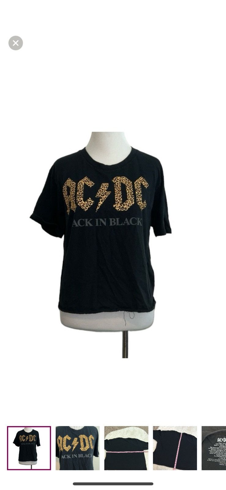 AC/DC Ac/dc large cropped band tee Size L / US 10 / IT 46 - 1 Thumbnail