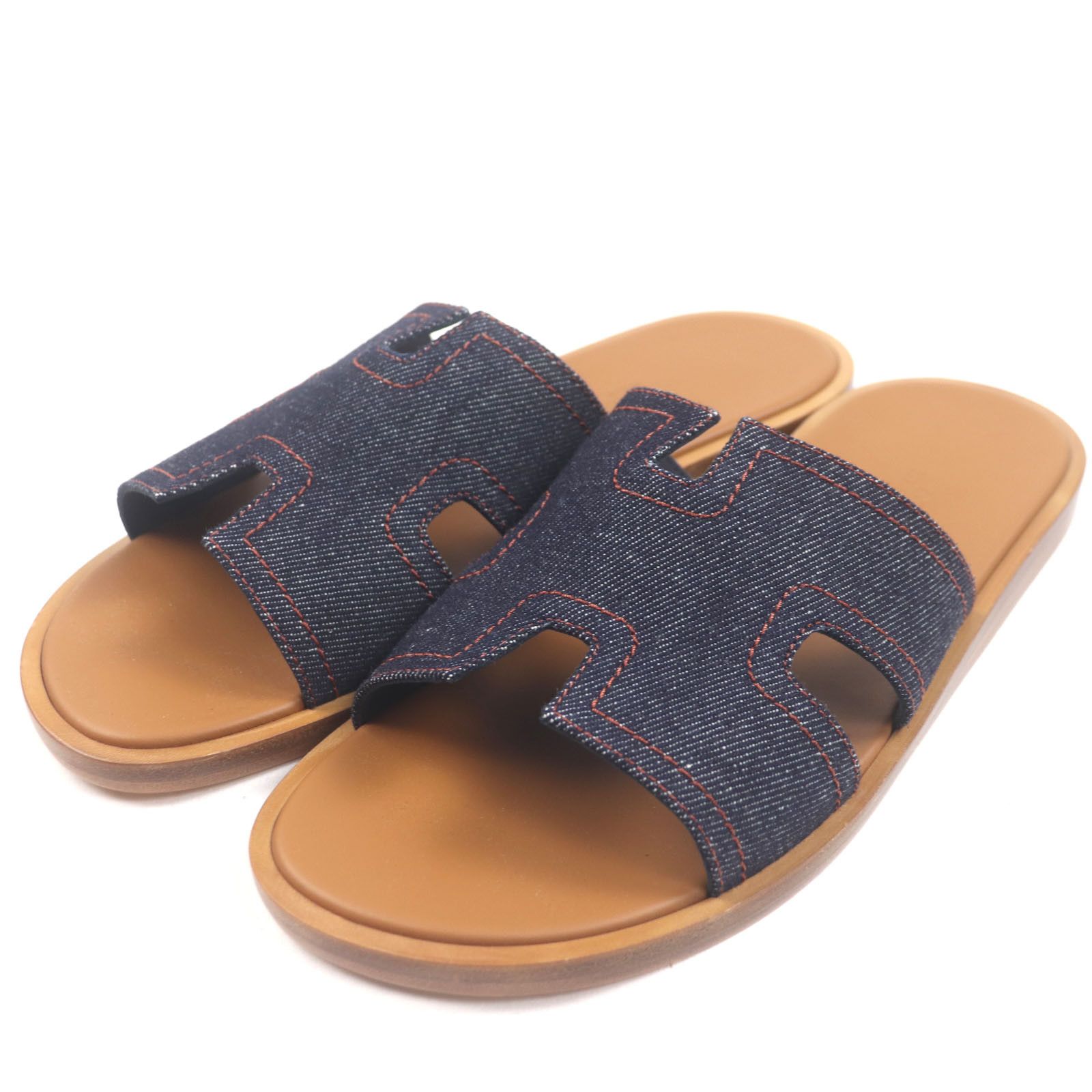 Hermes Hermes Hermes Shipre Denim Sandals Denim Shoes DUTY FREE for USA Size ONE SIZE - 1 Thumbnail