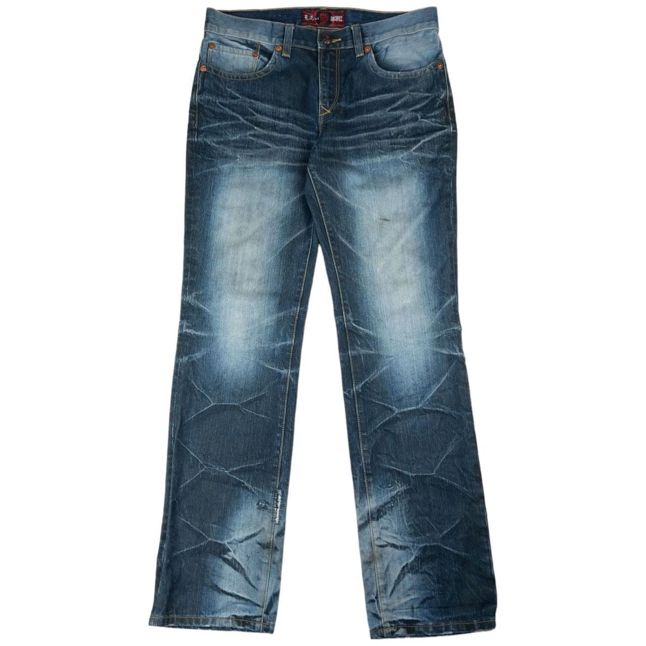 Other Vintage Oniarai Japanese Embroidered Denim Jeans Size W35 Size US 35 - 3 Thumbnail