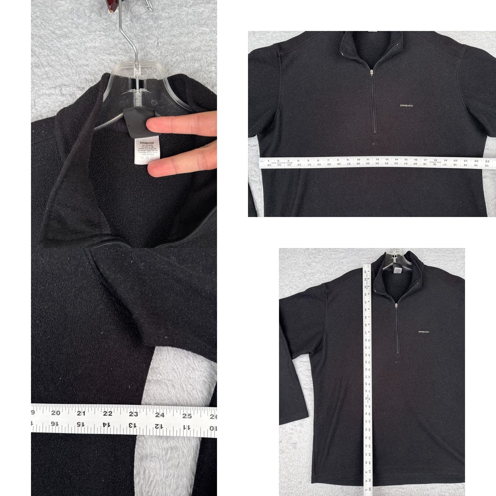 Patagonia Patagonia Sweater Adult XL Black 1/4 Zip Capilene Polyester Fleece Shirt Mens Regular Pullover Embroidered Logo 1/4 Zip Black Patagonia Size US XL / EU 56 / 4 - 8 Thumbnail