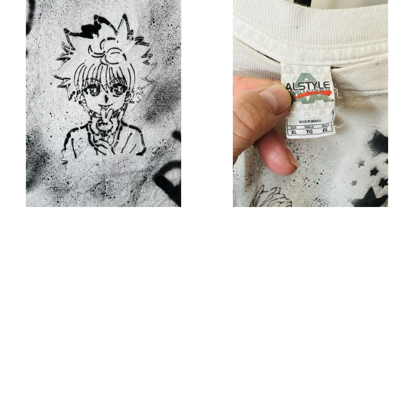 Hunter Hunter x Hunter Hisoka Killua Custom Airbrush Style Tee XL White Shirt Men Anime Art Size US XL / EU 56 / 4 - 9 Thumbnail
