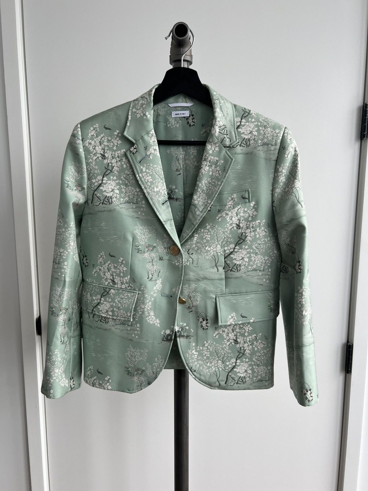 Thom Browne Silk Cherry Blossom Blazer Size M / US 6-8 / IT 42-44 - 1 Thumbnail