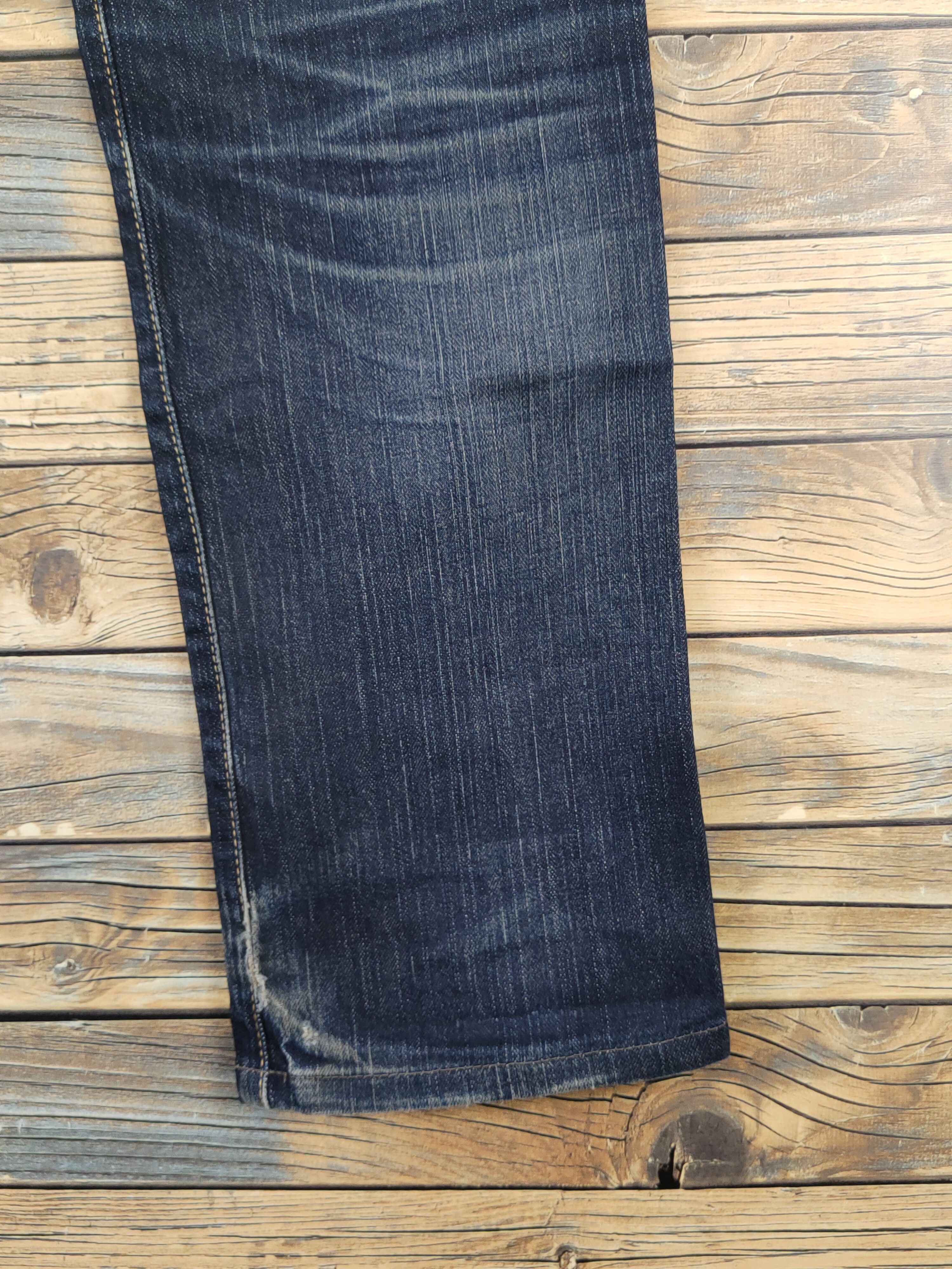 Edwin Edwin Dark Blue Distressed Ripped denim Jeans #W1400 Size US 31 - 12 Thumbnail