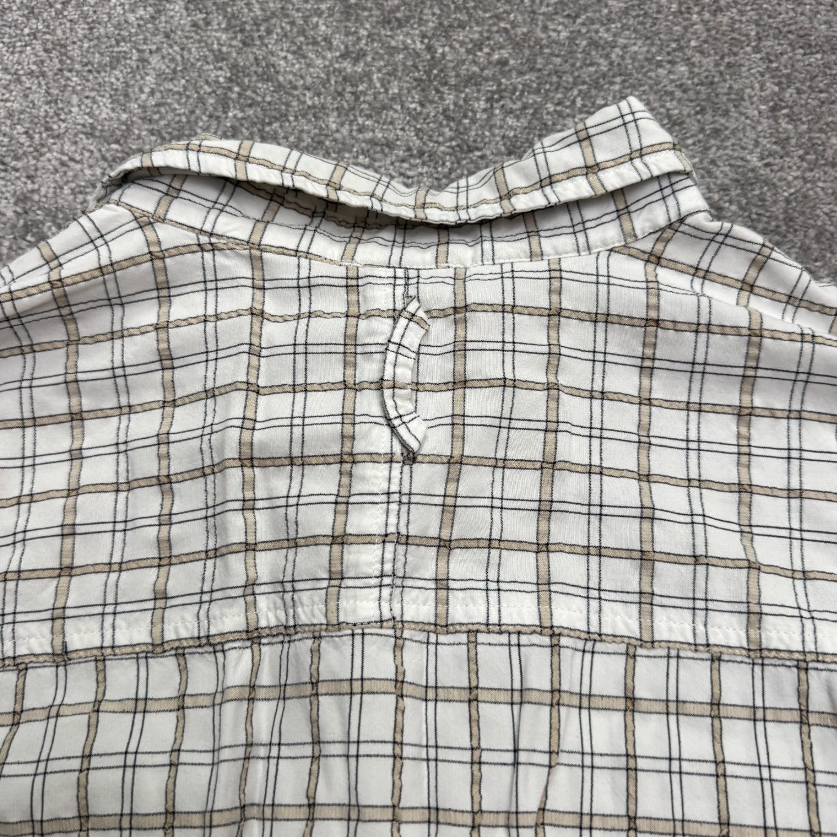 The North Face The North Face Shirt Mens Medium White Brown Plaid Button-Down Short Sleeve Y2K Outdoor Fishing Casual Mens Size US M / EU 48-50 / 2 - 4 Thumbnail
