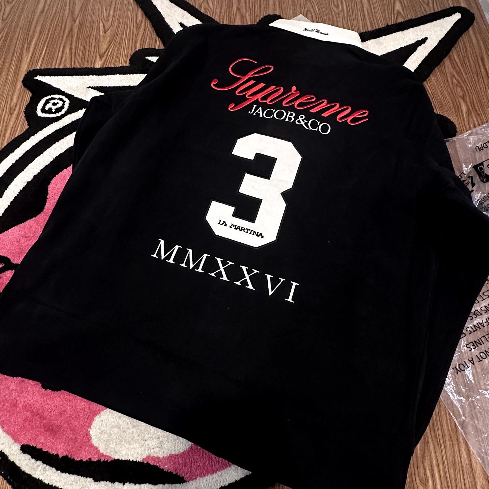Supreme Supreme La Martina Rugby Stripe Black – Small Size US S / EU 44-46 / 1 - 4 Thumbnail