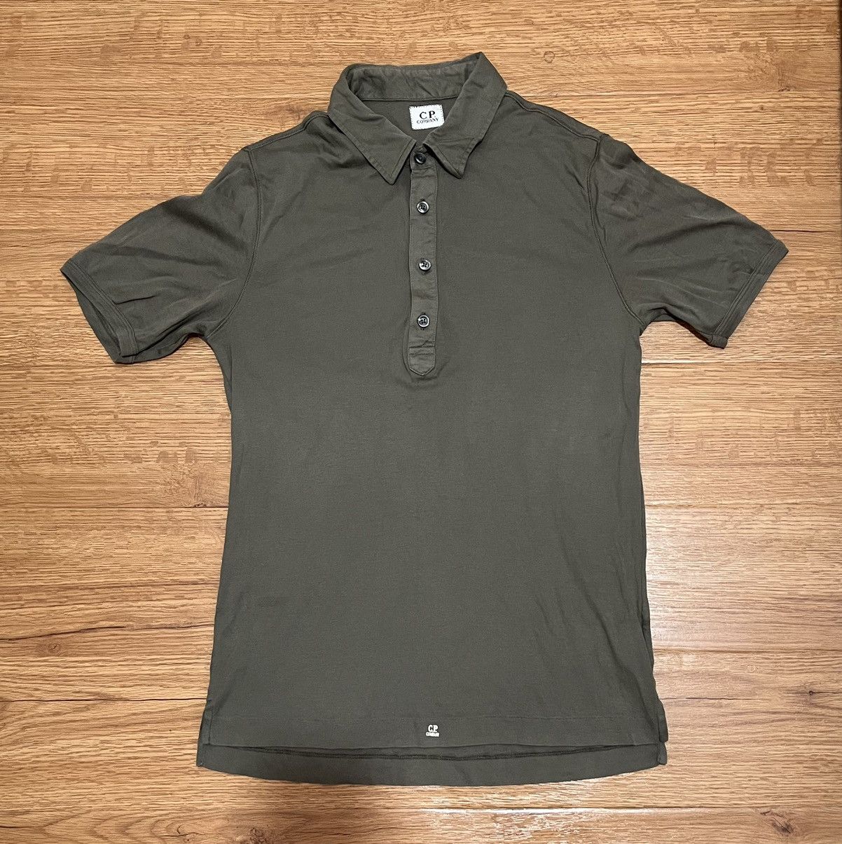 CP Company Army Green Polo Tee