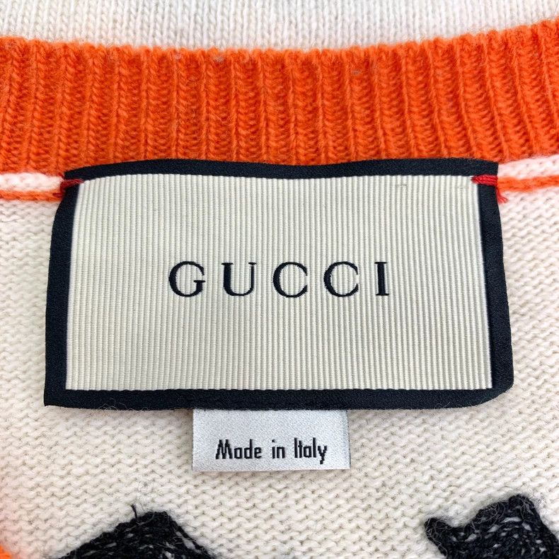 Gucci Gucci White tiger head embroidered round-neck pullover swea Size US M / EU 48-50 / 2 - 6 Thumbnail