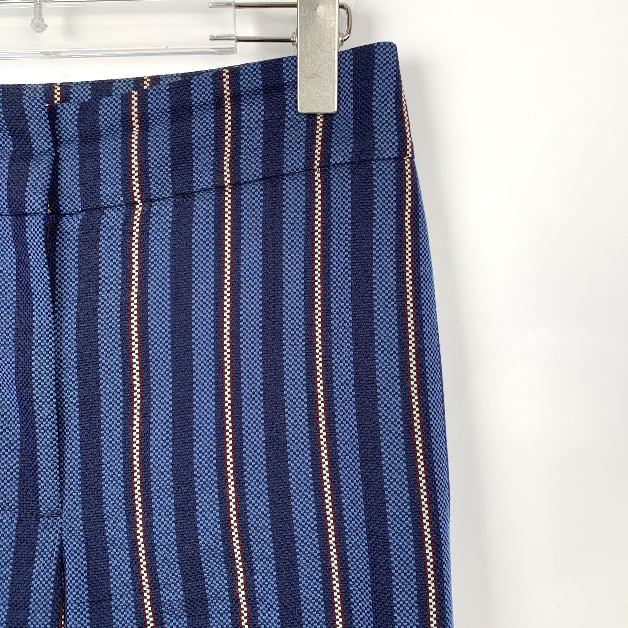 Burberry Burberry Womens Striped Pants Blue & White Polyester Wool Bl Size US 38 / EU 54 - 3 Thumbnail