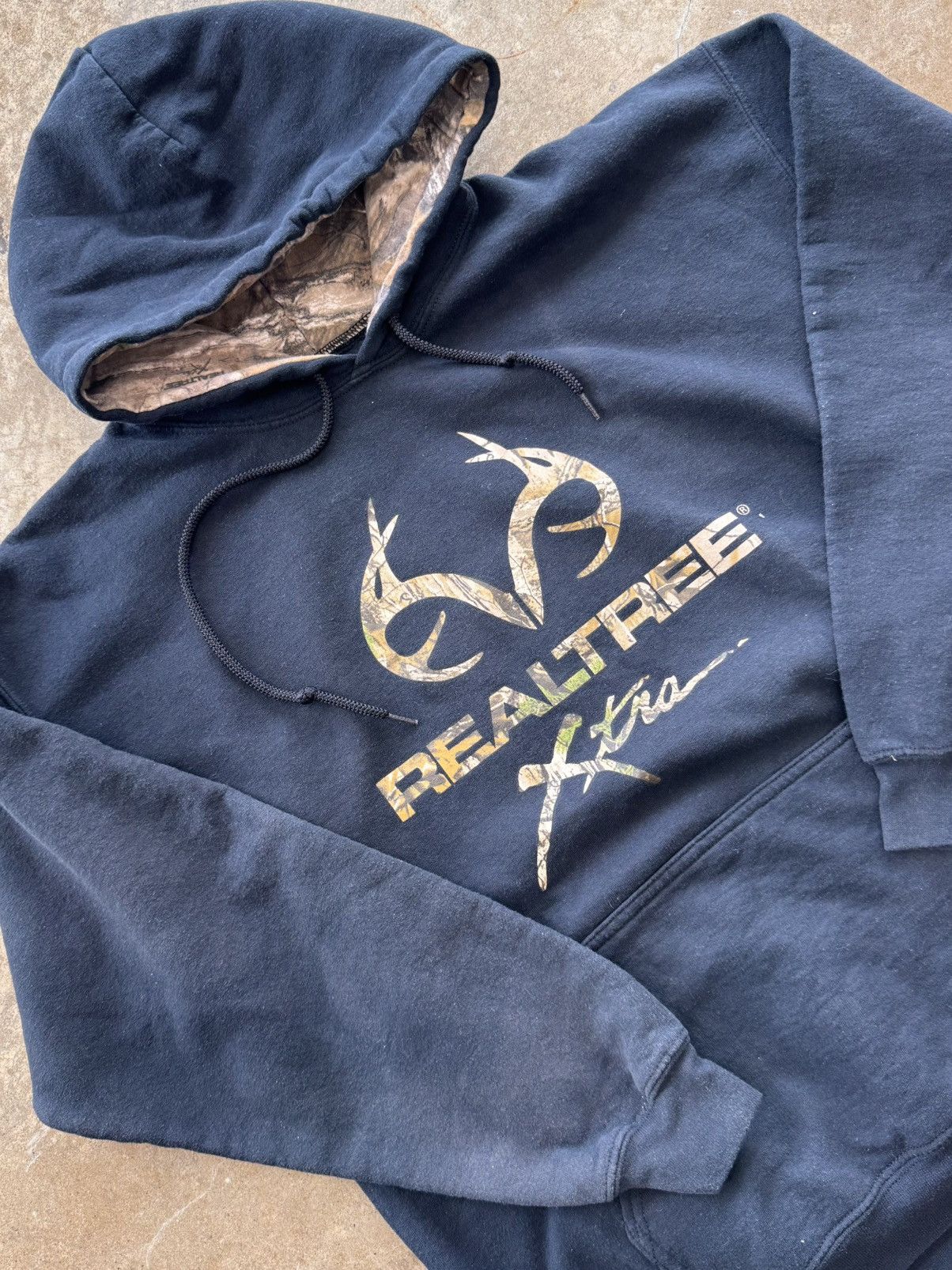 Vintage Realtree Xtra Black Camo Hoodie Large Size US L / EU 52-54 / 3 - 1 Thumbnail