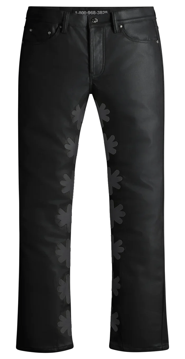 LOSTSHDWS LOSTSHDWS Black Leather Jeans Size US 30 / EU 46 - 1 Preview