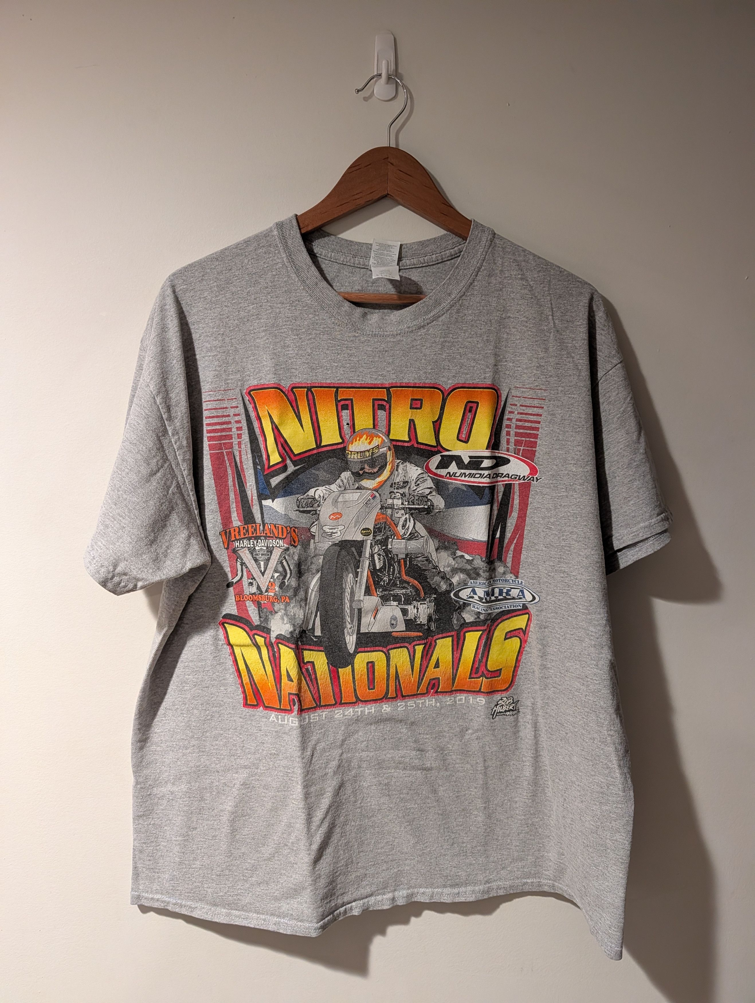 Harley Davidson Nitro Nationals Motorcycle T-Shirt Bloomsburg Harley Size US XL / EU 56 / 4 - 1 Thumbnail