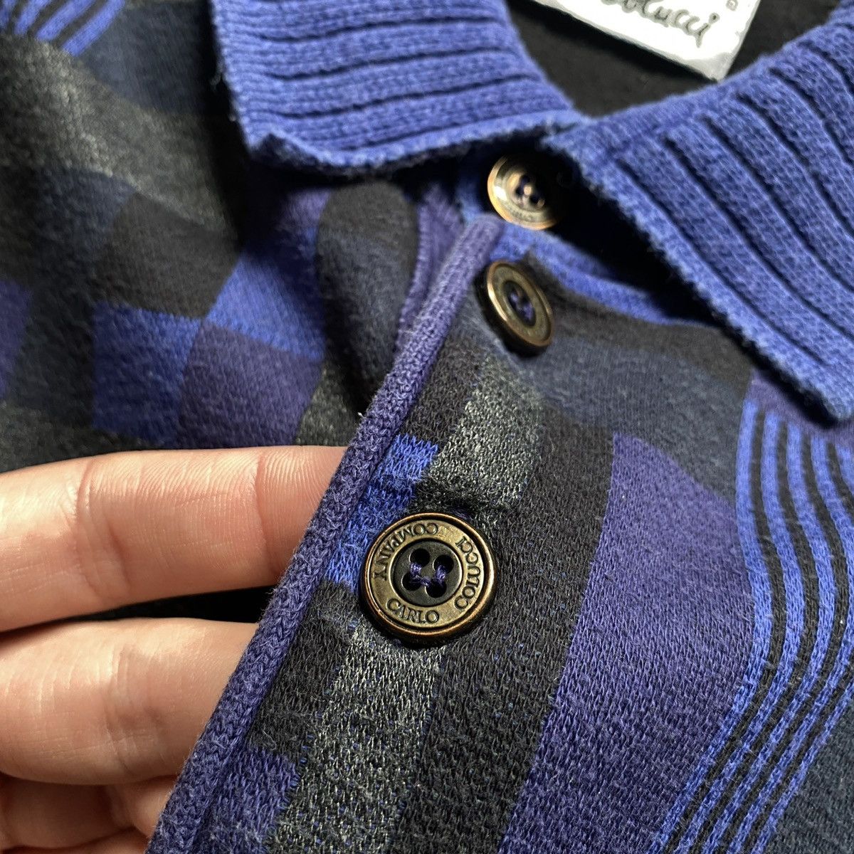 Carlo Colucci × Coogi × Tundra vintage Carlo Colucci Knit Sweater 90s 80s Coogi Style Rugby Size US XXL / EU 58 / 5 - 4 Thumbnail
