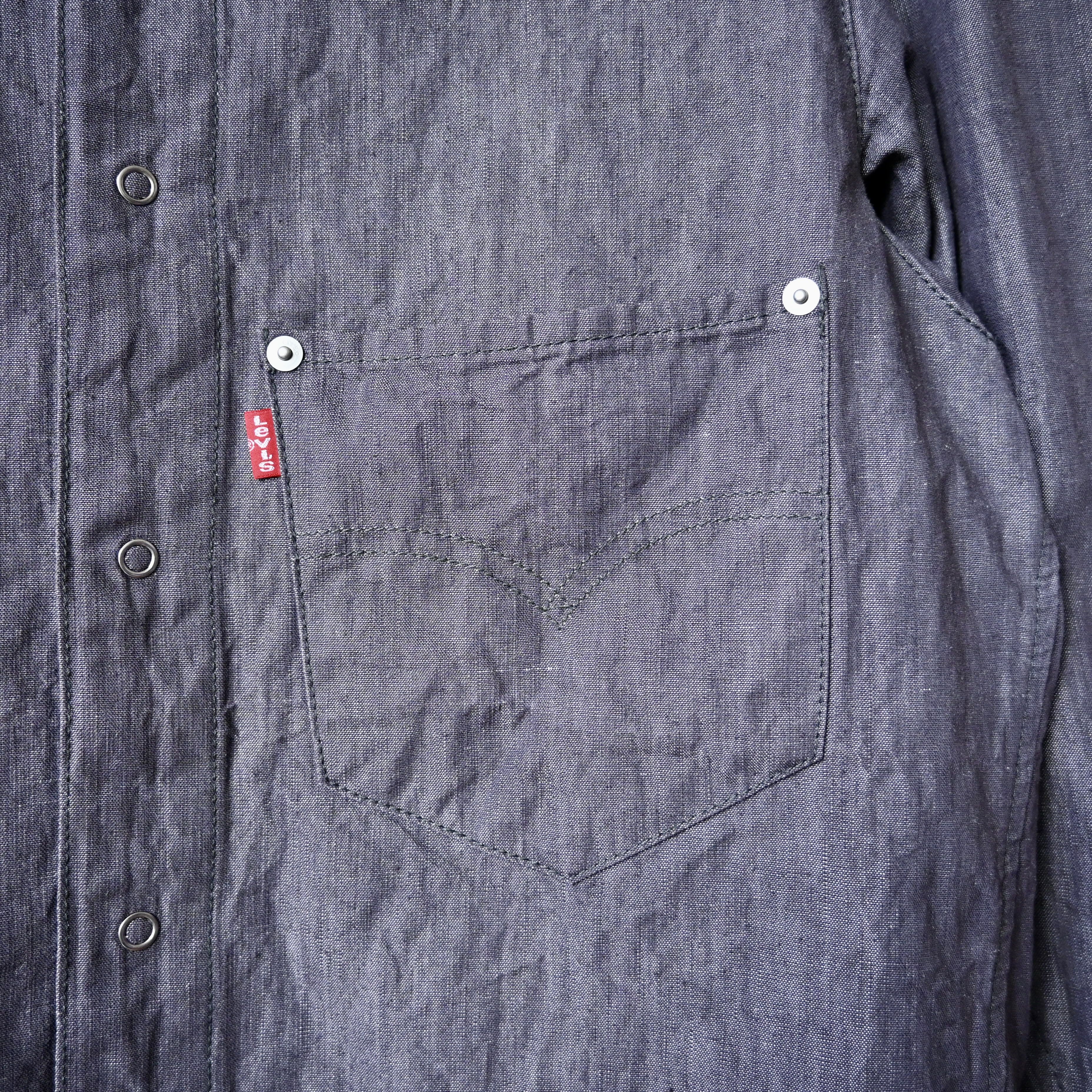 Levi's VTG 2000s Levi's ENGINEERED JEANS cotton linen work shirt Size US L / EU 52-54 / 3 - 11 Thumbnail