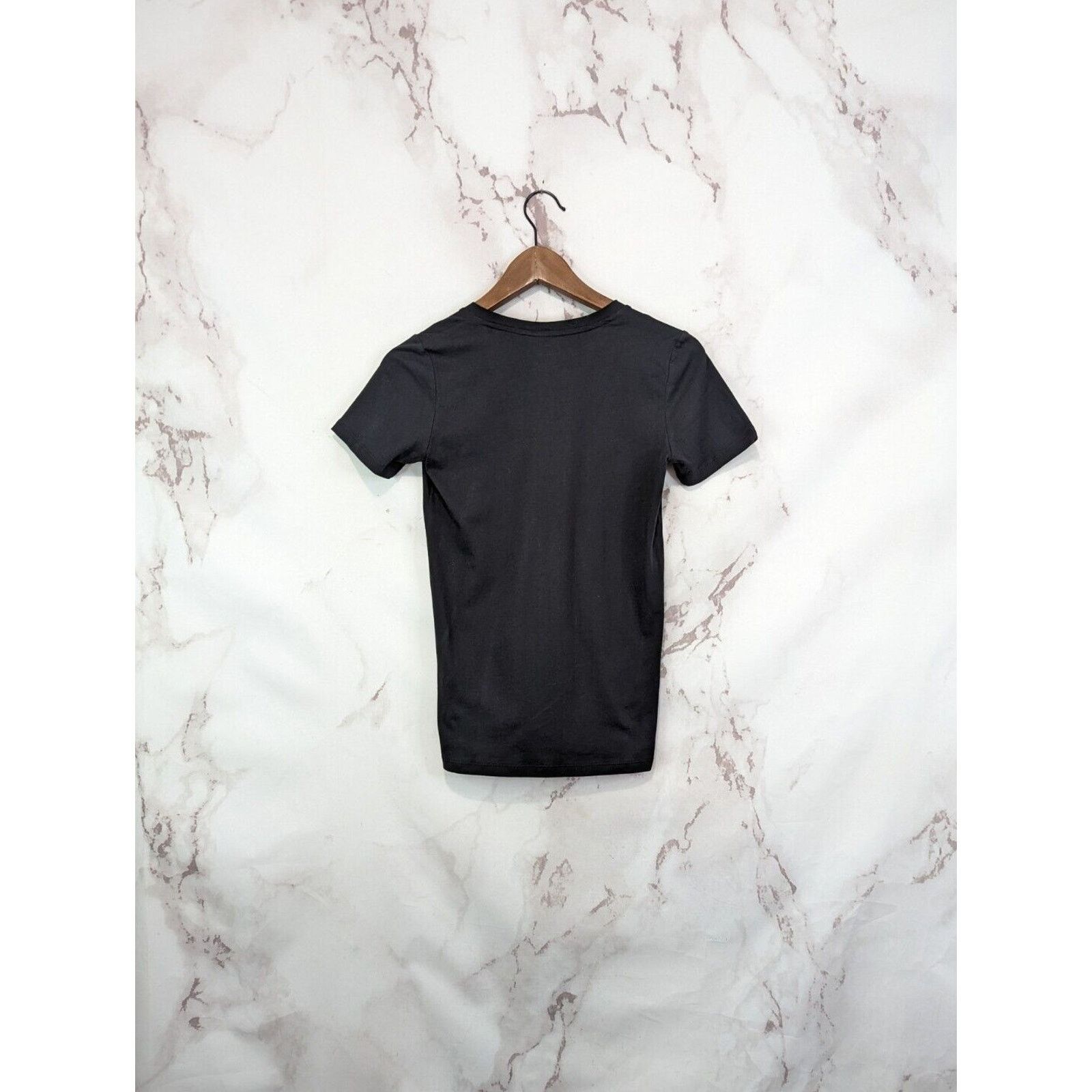 Everlane Everlane T Shirt Women XS Black V Neck Short Sleeve Organic Size XS / US 0-2 / IT 36-38 - 5 Thumbnail