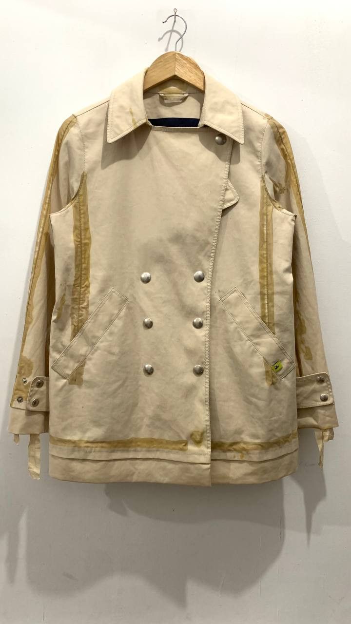 LOUIS VUITTON Paris Beige Cup Coat Distressed