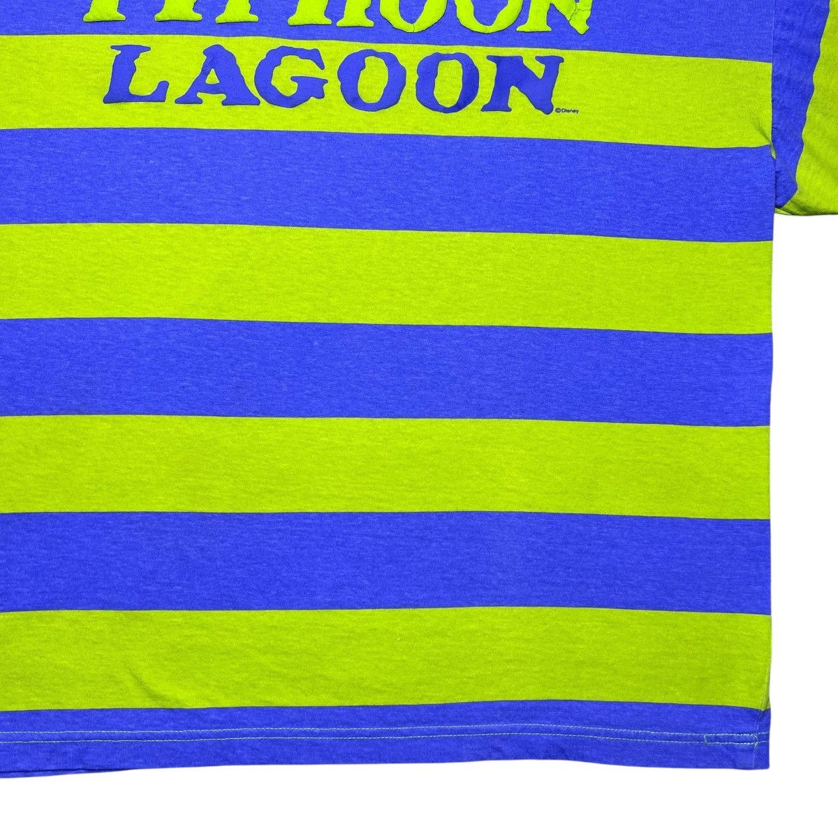 Disney Disney Typhoon Lagoon Green Striped Spell Out Graphic Tee Size US XL / EU 56 / 4 - 7 Thumbnail