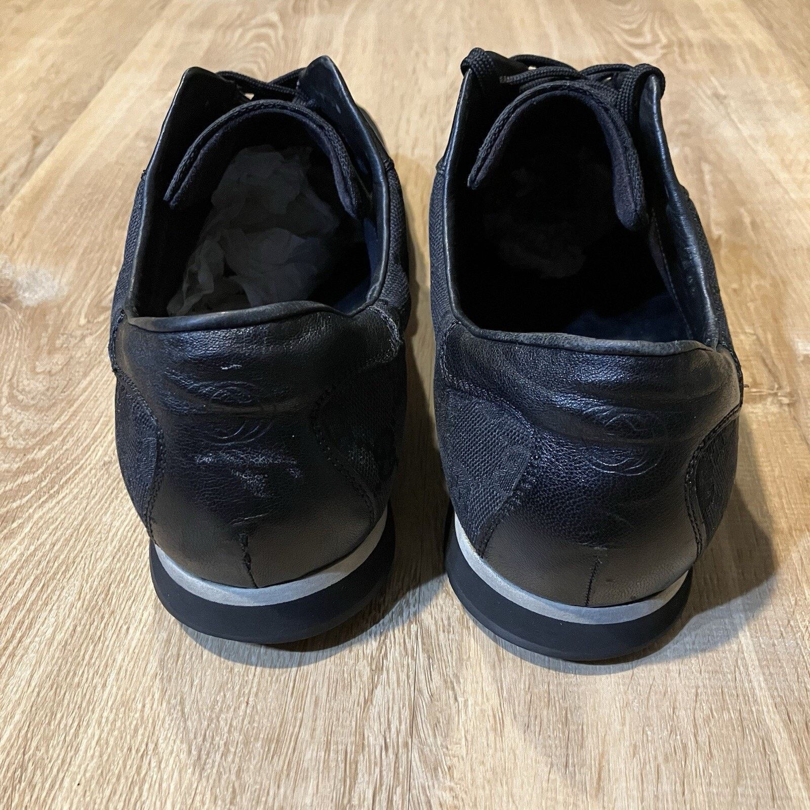 Gucci Gucci GG Signature Low Top Black Stripe Canvas CLEAN Shoes Size US 10 / EU 43 - 4 Thumbnail