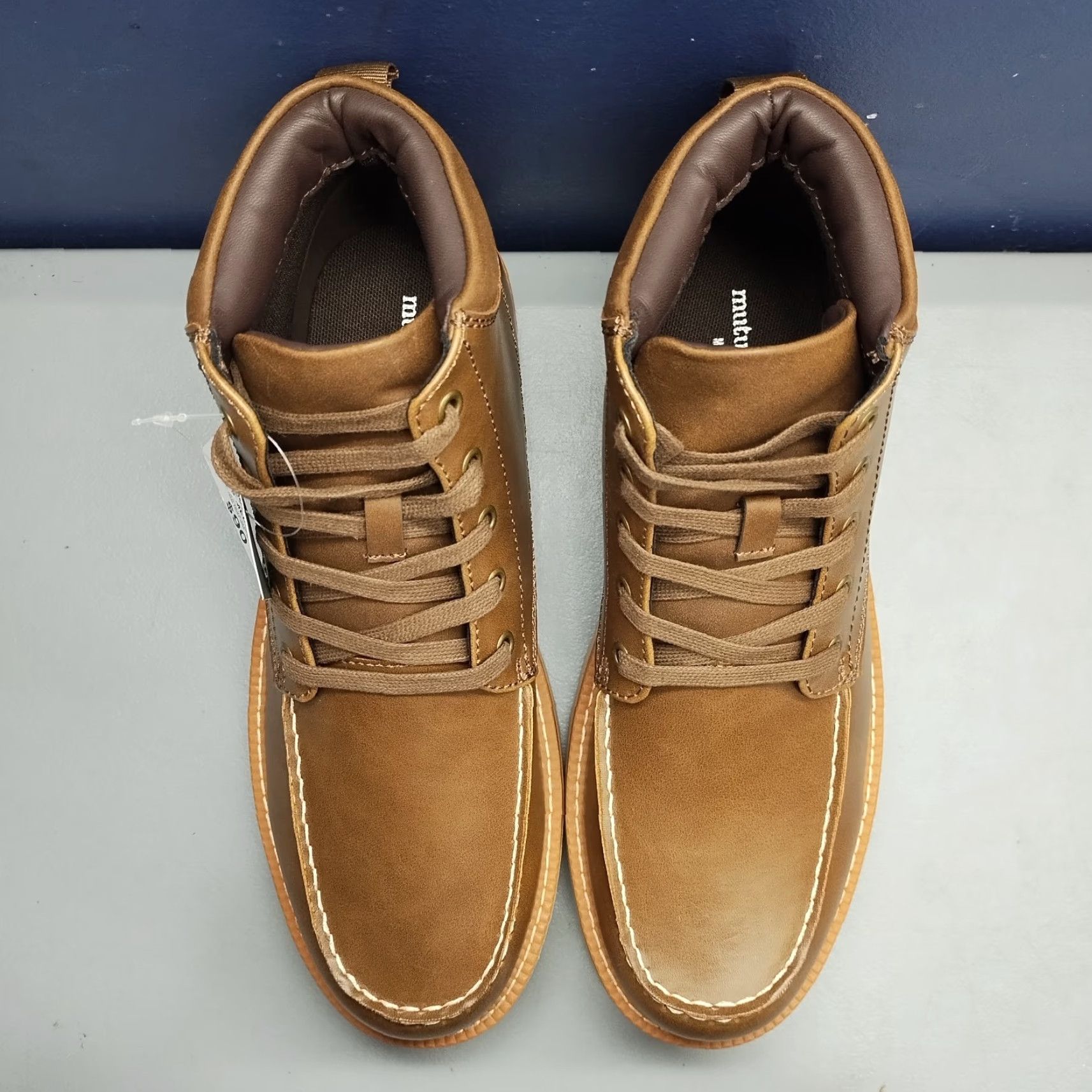 Drew Drew Mens Mutal Weave Ankle Boots Size 9 Mens Brown Synthetic Moc Toe Lace Up NWOB Shoes Size US 13 / EU 46 - 6 Thumbnail