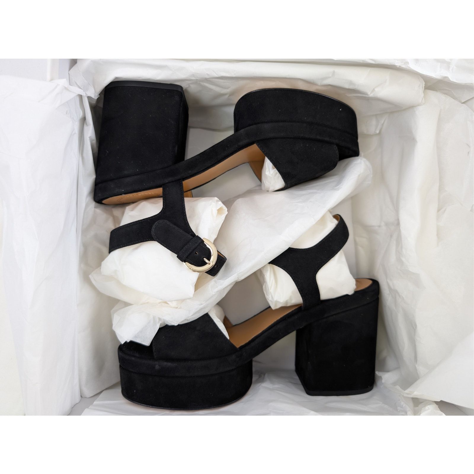 Chloe o1rshd1 Womens Sandal in Black Size US 8 / IT 38 - 19 Thumbnail