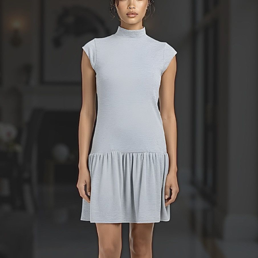 Other Gilli Women’s Gray Short Sleeve Drop Waist Mini Dress Sz M Size M / US 6-8 / IT 42-44 - 1 Thumbnail