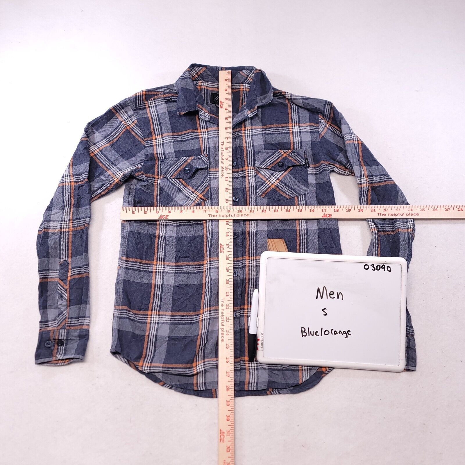 Valor Collective Valor Collective Madras Flannel Shirt Mens Size Small S Blue Size US S / EU 44-46 / 1 - 6 Thumbnail