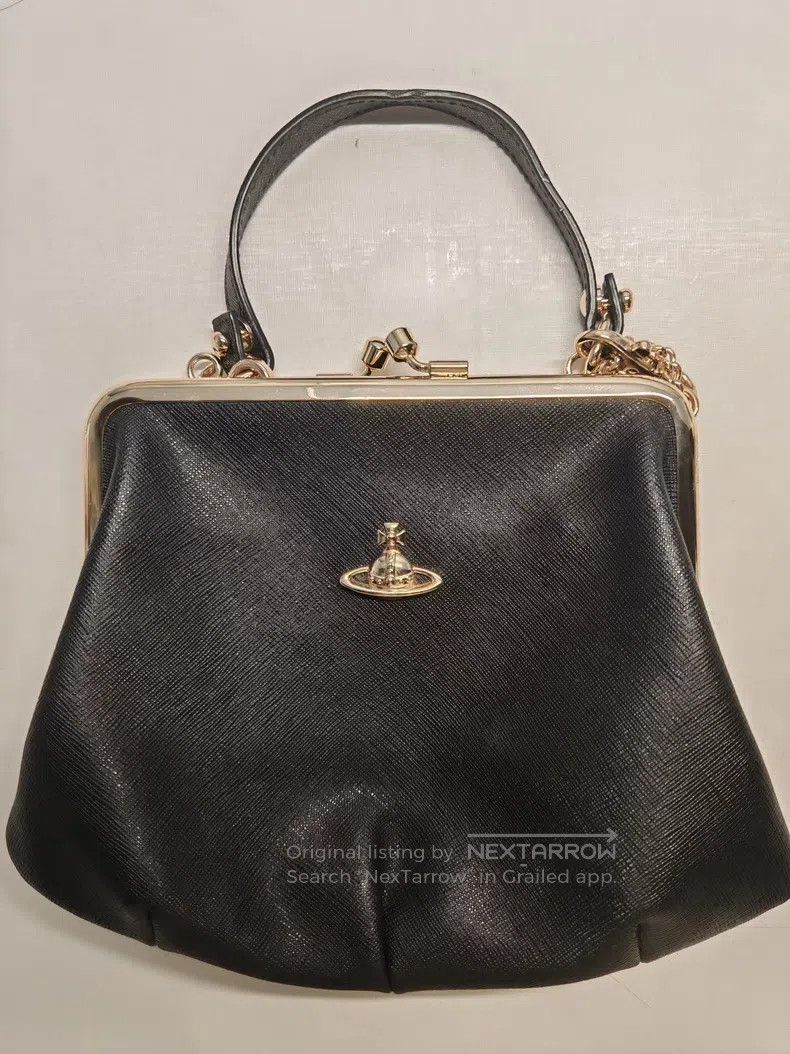 Vivienne Westwood Vivienne Westwood size os Black gold cross grain cowhide ba Size ONE SIZE - 1 Thumbnail