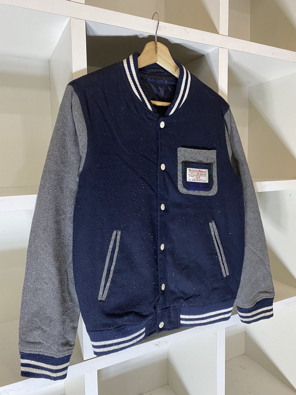 Harris Tweed Varsity Jacket by Harris Tweed Size US M / EU 48-50 / 2 - 5 Thumbnail