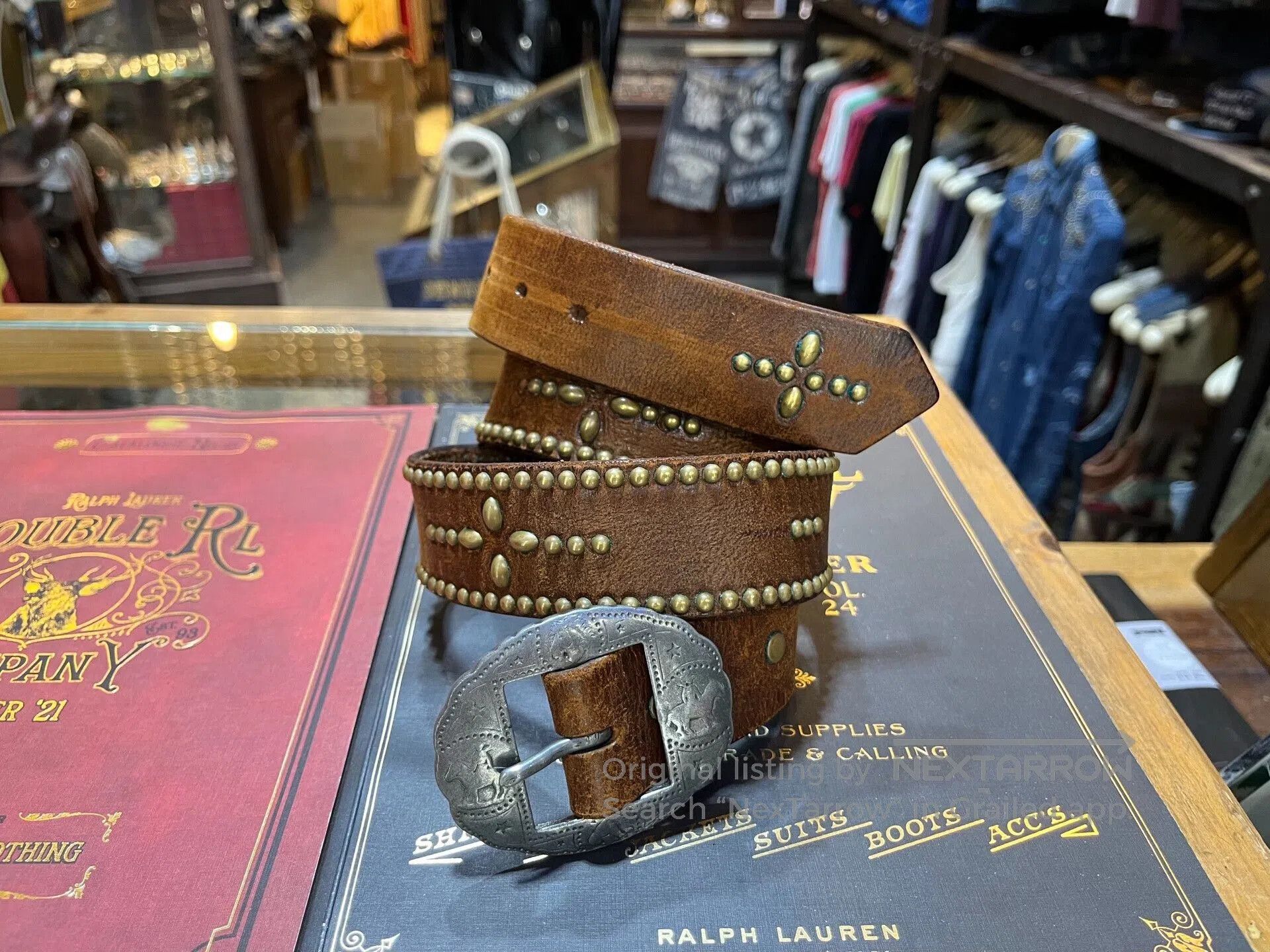 RRL Ralph Lauren rrl limited edition leather belt. Size ONE SIZE - 1 Thumbnail