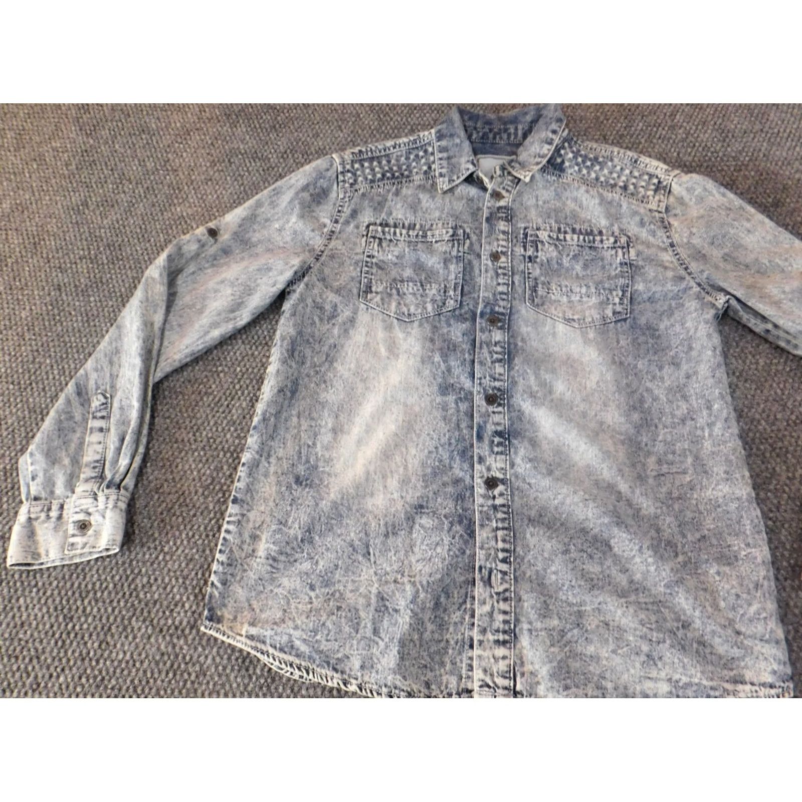 Akademiks VINTAGE Akademiks Denim Shirt Womens Large Blue Jeans Retro Button-Up Hip-Hop Vintage Size L / US 10 / IT 46 - 3 Thumbnail