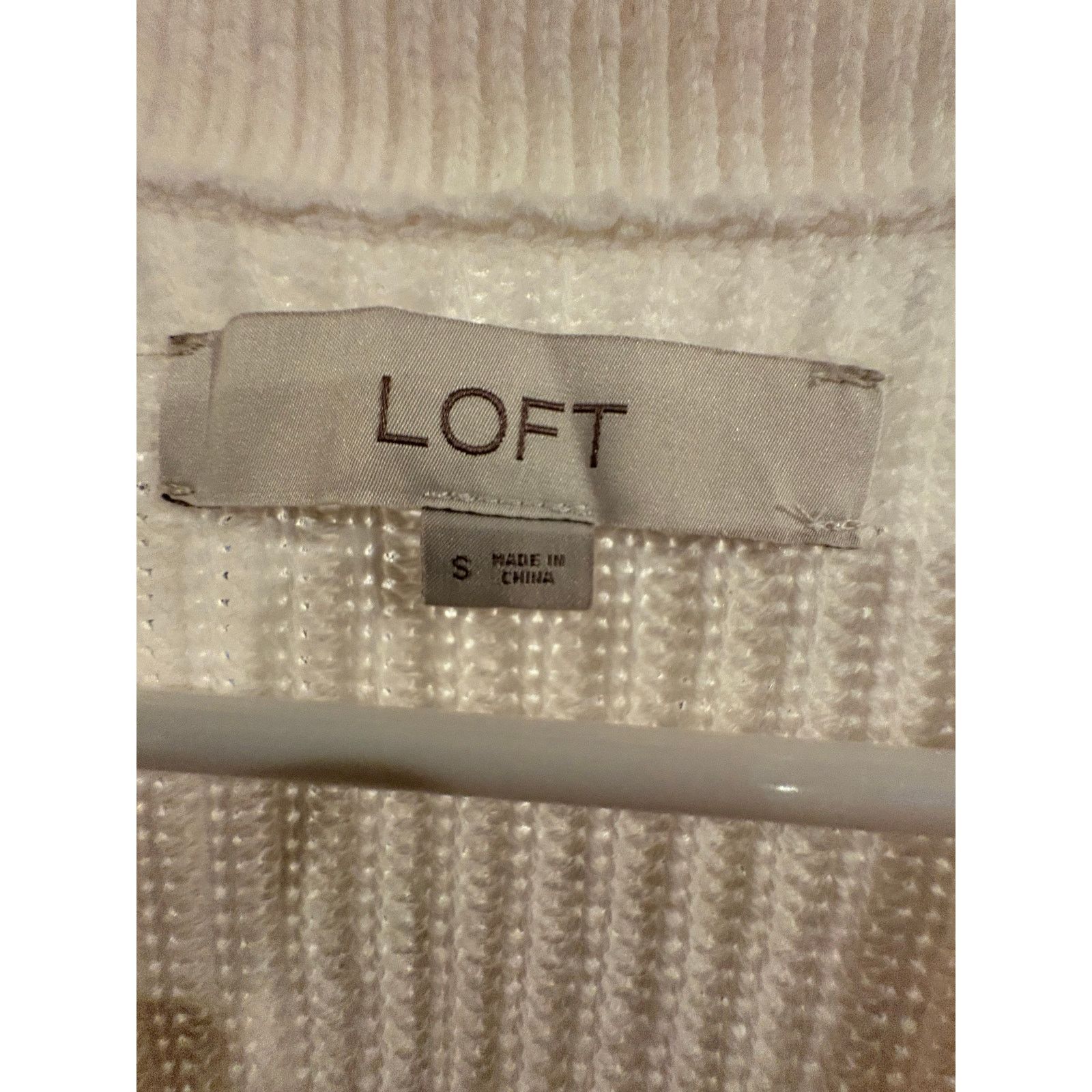 Loft LOFT Women’s Cream Waffle Knit Cardigan Size Small Button Size S / US 4 / IT 40 - 4 Thumbnail