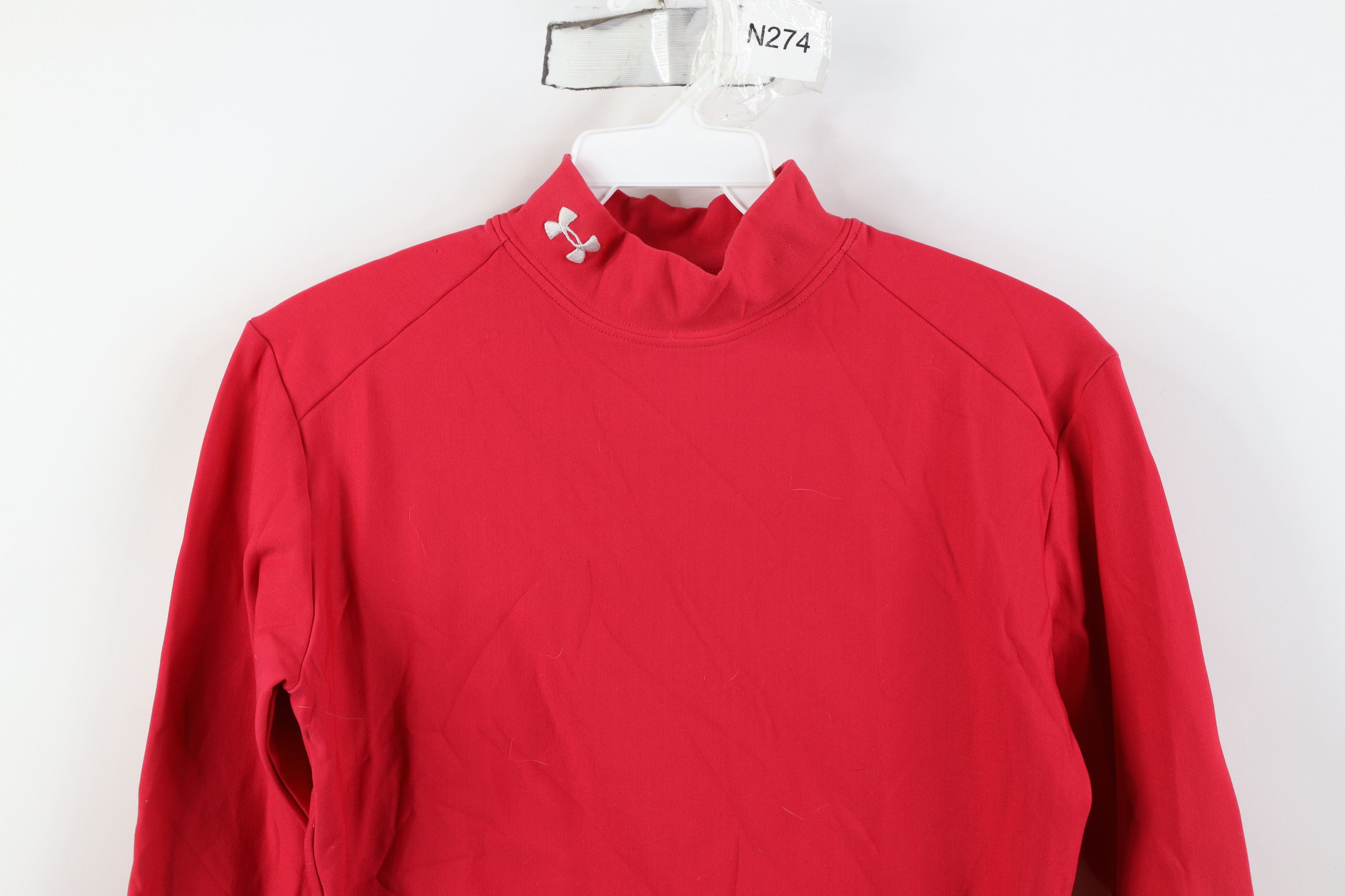 Under Armour Vintage Under Armour Compression ColdGear Mock Neck T-Shirt Size L / US 10 / IT 46 - 2 Thumbnail