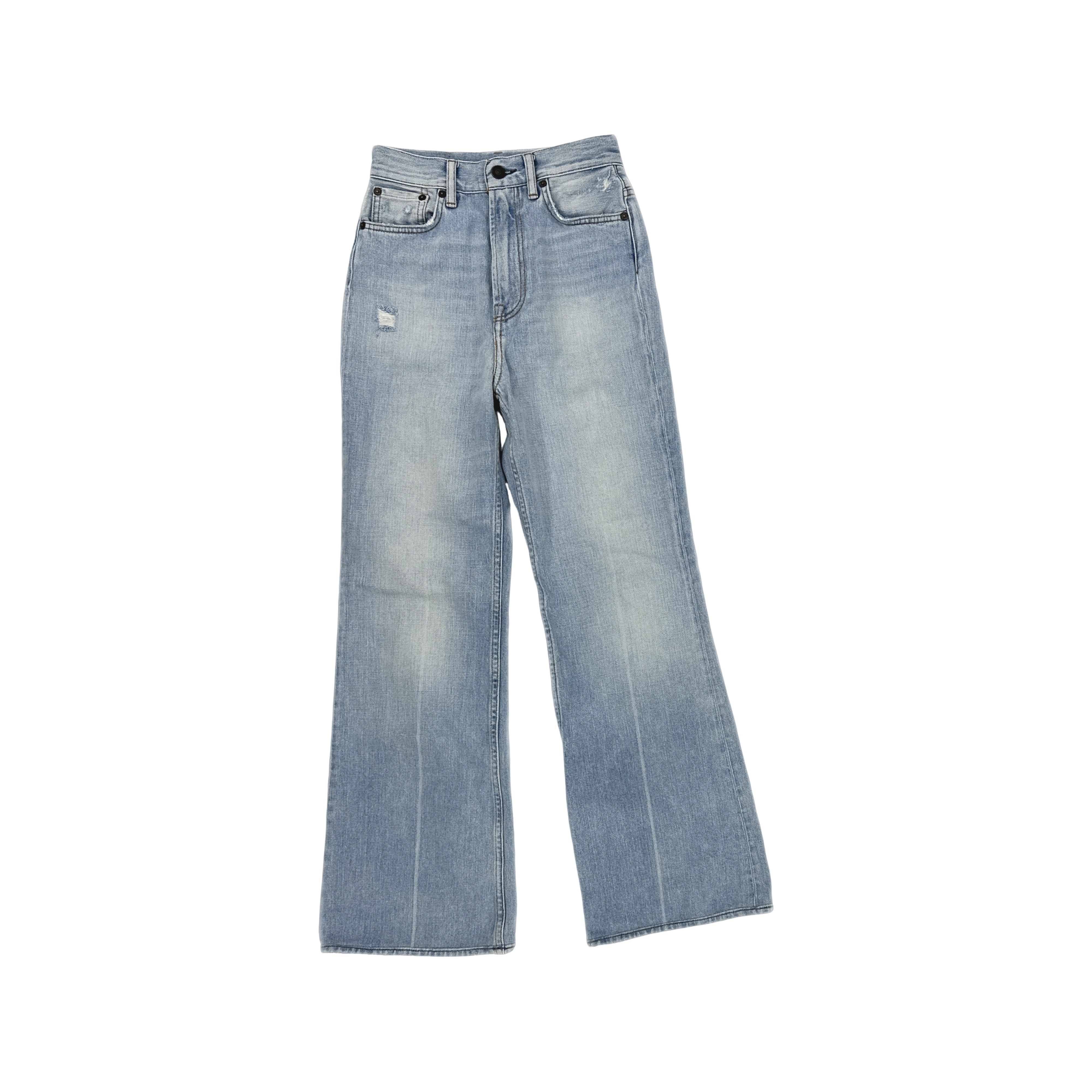 Acne Studios Acne Studios 1990 Pale Crease Flare Jeans 26 Size 26" / US 2 / IT 38 - 1 Thumbnail