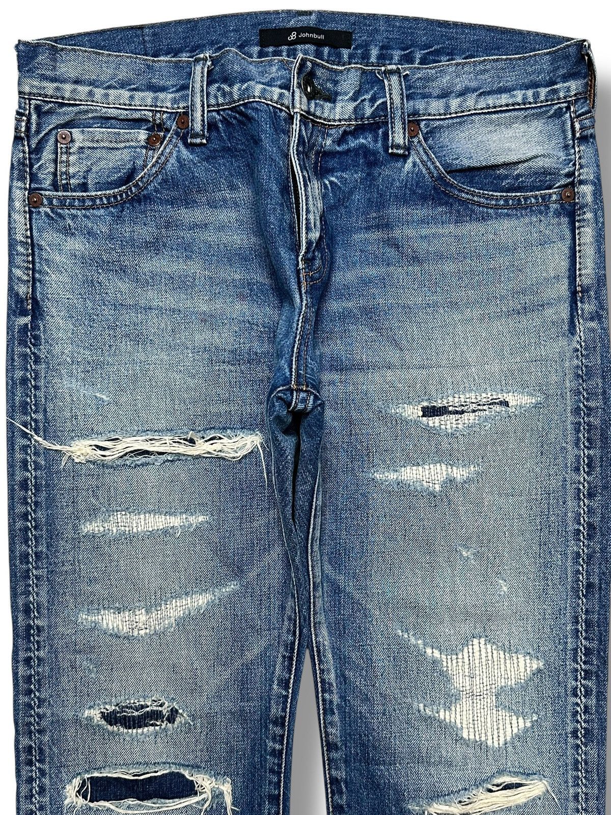 Johnbull Johnbull Selvage Distressed Japan Denim Slimfit Faded Wash Size US 32 / EU 48 - 2 Thumbnail