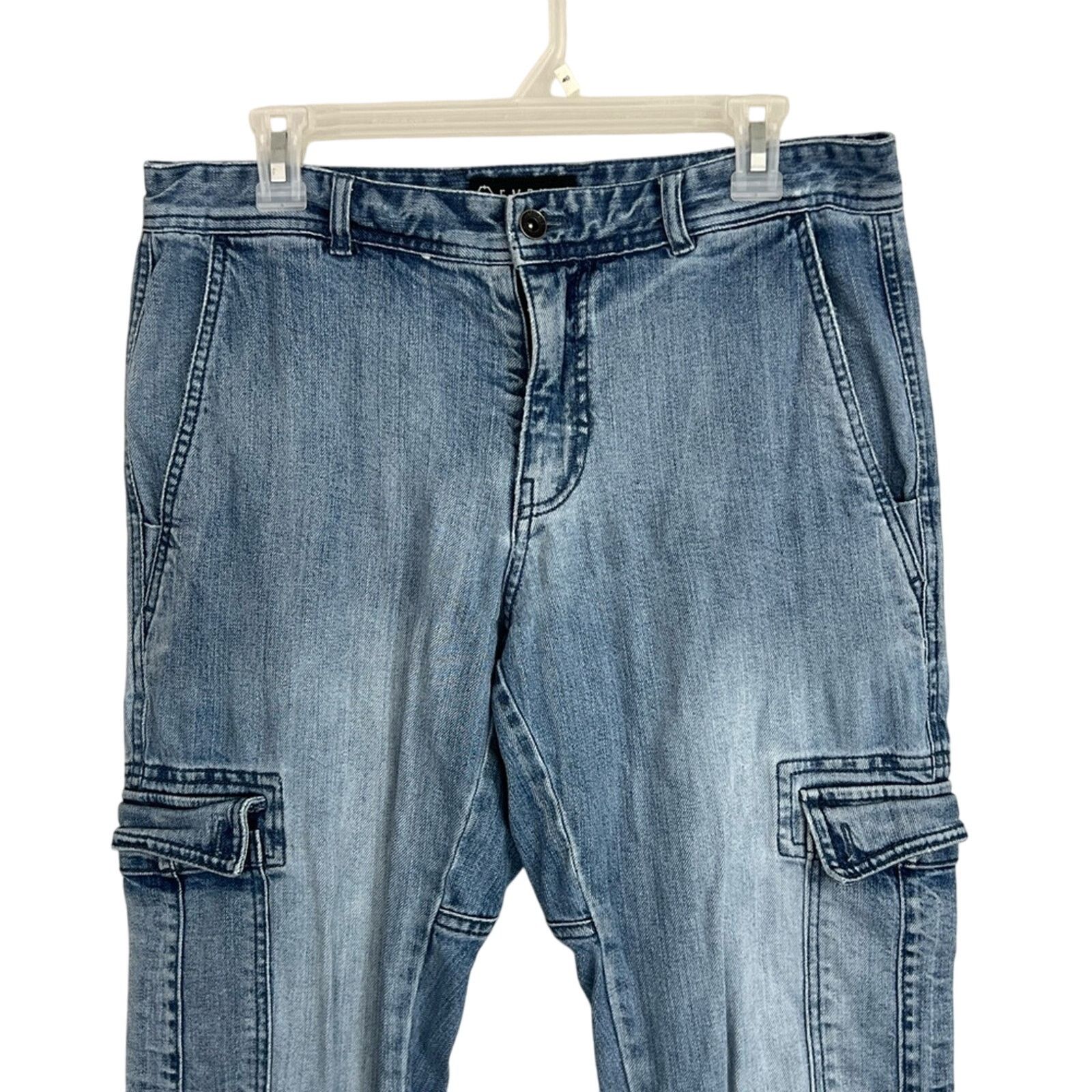 Empyre Empyre Men's Jeans Size 30 x 28 Denim Cargo Joggers Size US 30 / EU 46 - 4 Thumbnail