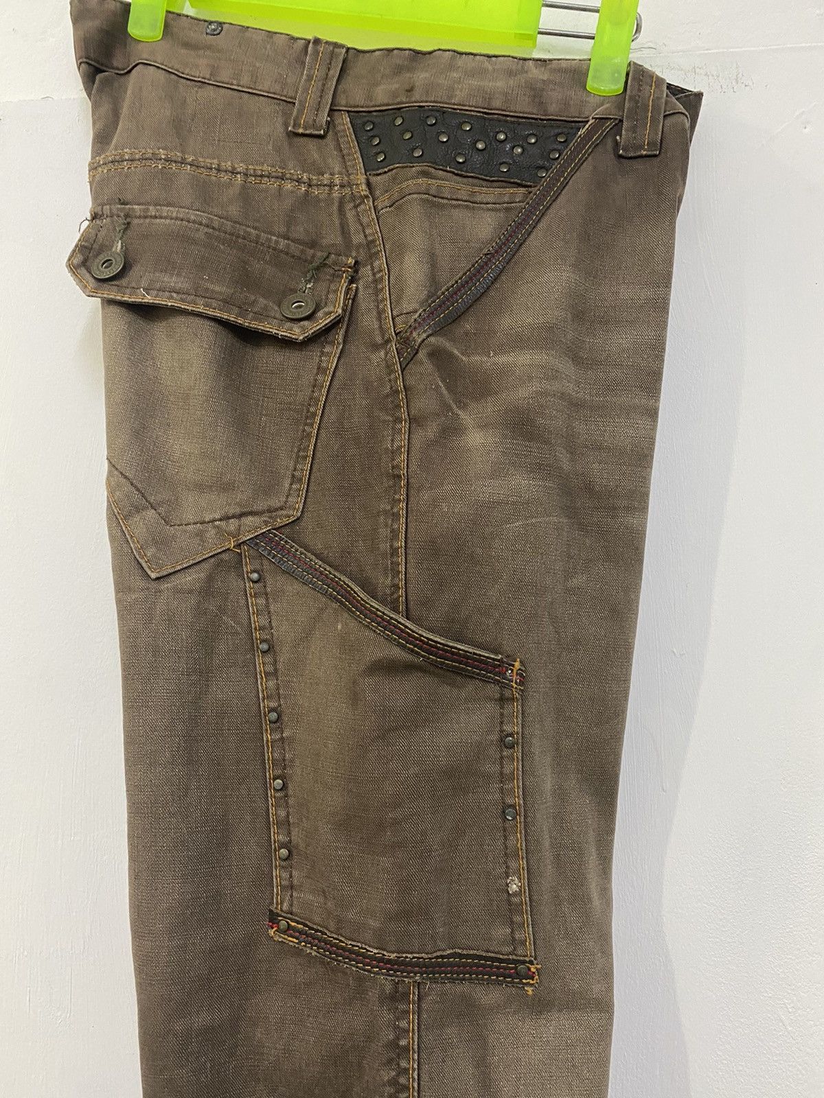 Japanese Brand 💥PUNK GOTH EMO DESIGN GOA TWENTH WORK BONDAGE FLARE JEANS Size US 36 / EU 52 - 18 Thumbnail