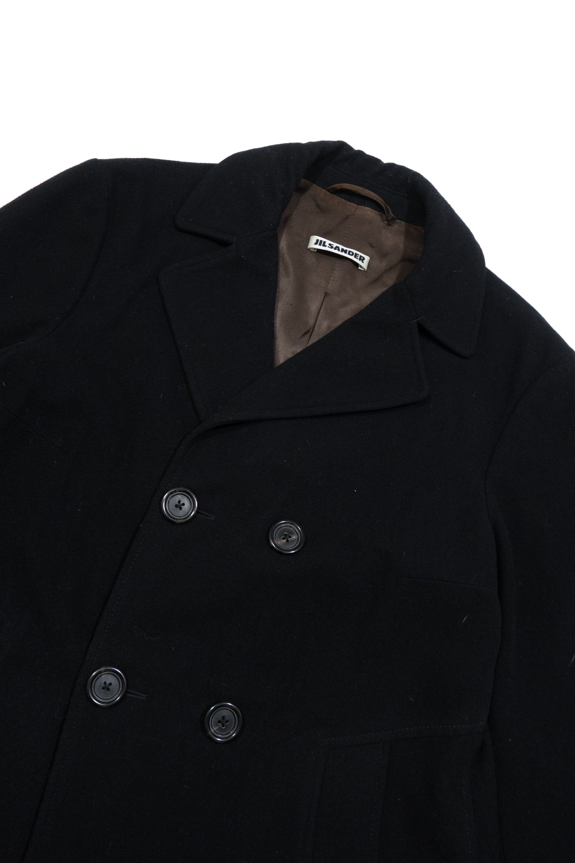 Jil Sander 00s Wool Double-Breasted Peacoat Jacket Raf Simons Size S / US 4 / IT 40 - 3 Thumbnail