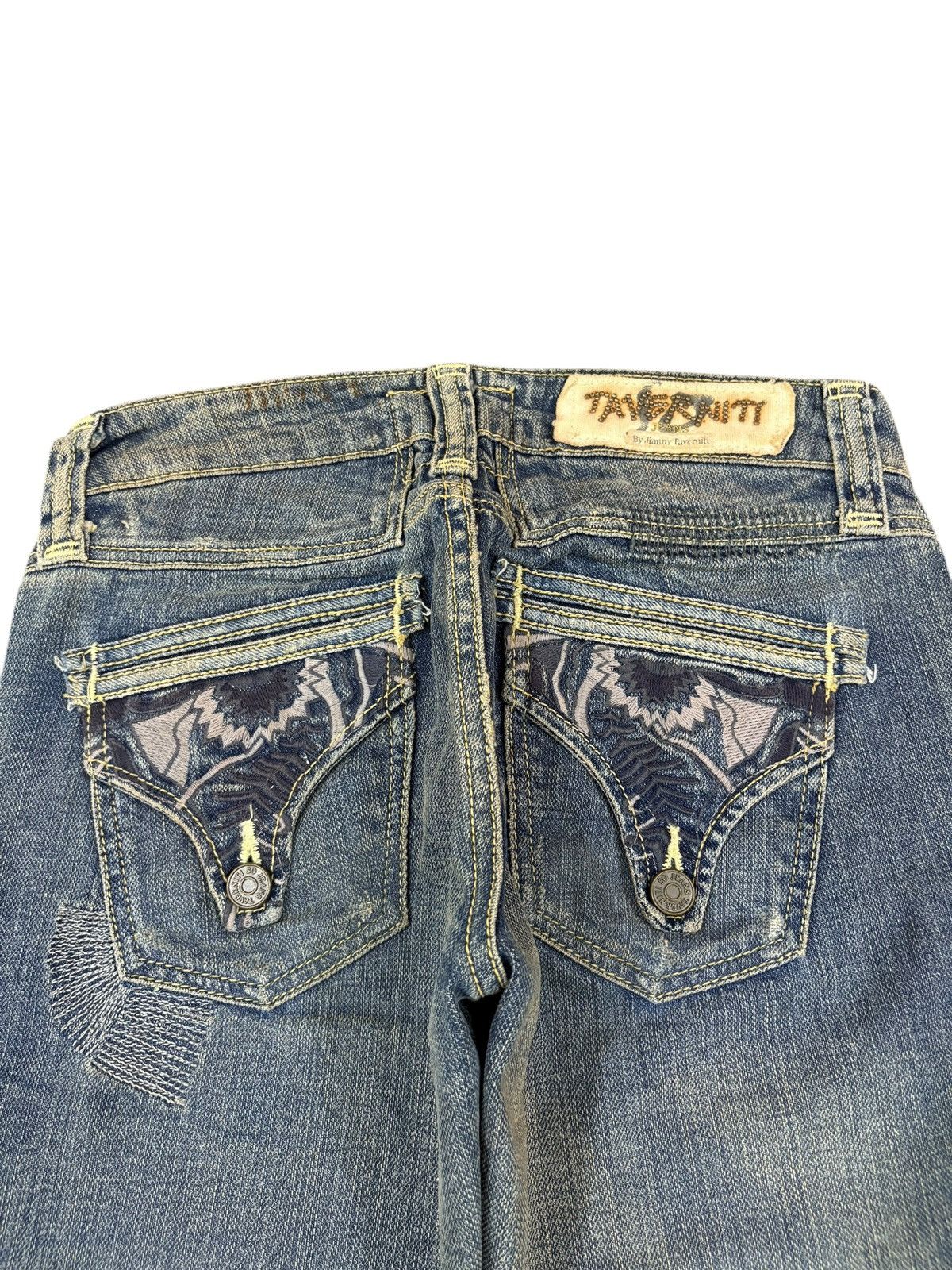 Taverniti Vintage Japanese Brand Mud Wash Distress Bootcut Flare Jean Size US 28 / EU 44 - 8 Thumbnail