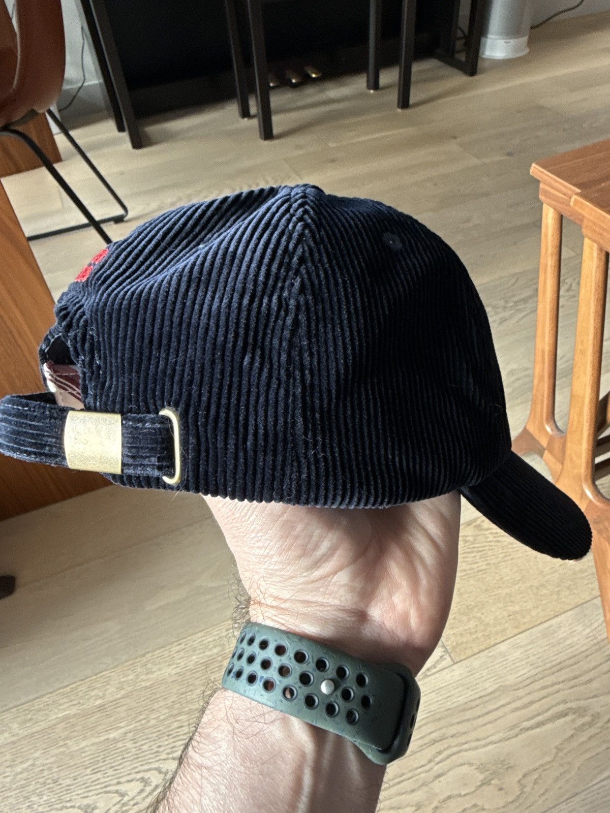 Scotch & Soda Brand New Scotch & Soda Corduroy Baseball Hat - Navy Blue Size ONE SIZE - 3 Thumbnail