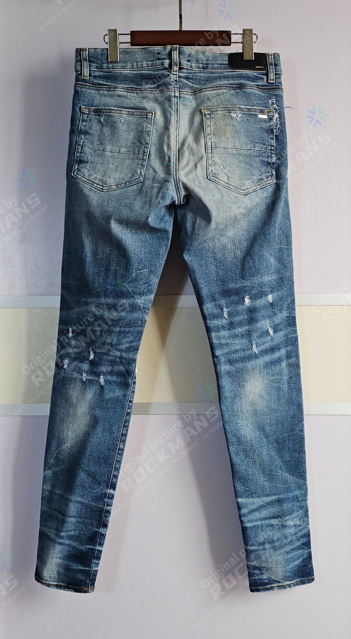 Amiri AMIRI Ripped Distressed Jeans Size 33 Size US 33 - 4 Thumbnail