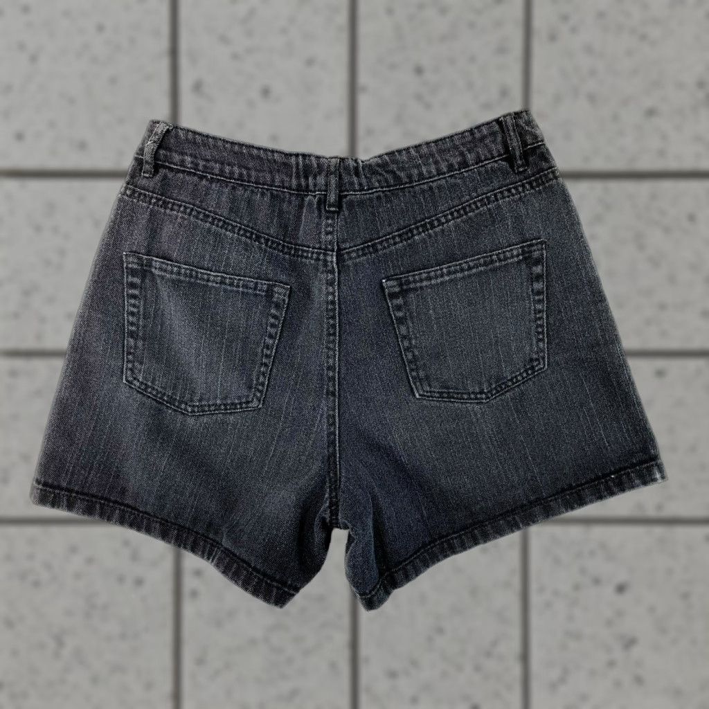 Missguided Missguided Womens Jean Shorts Short Shortie Denim Distressed Casual Black 4 Jeans Shorts Womens Black Size 27" / US 4 / IT 40 - 1 Thumbnail