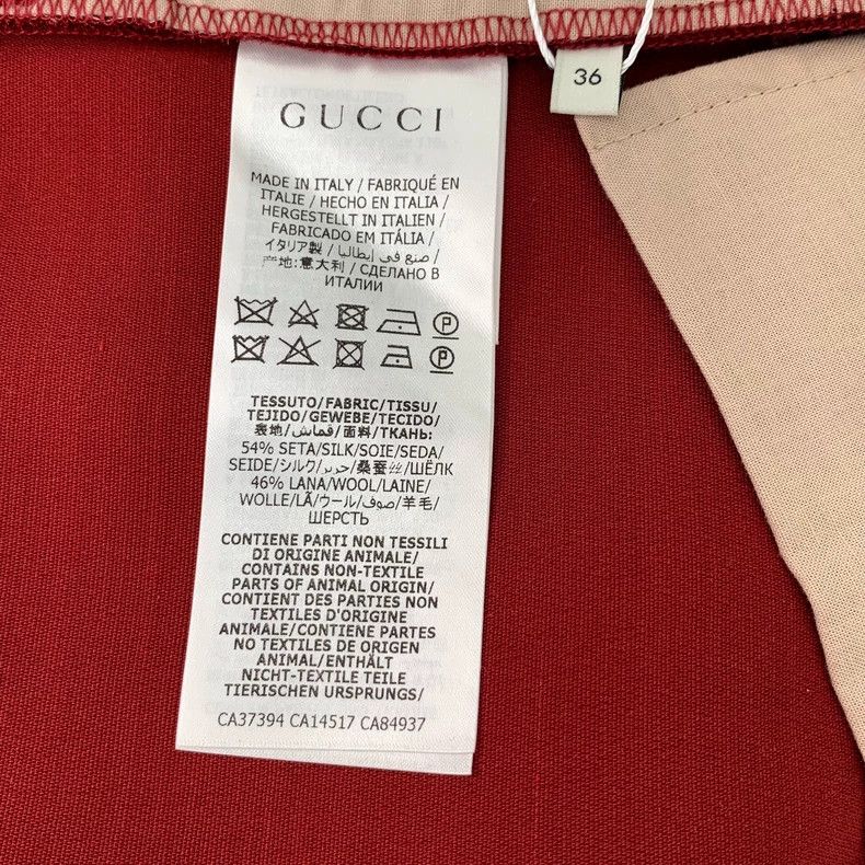 Gucci Gucci Red mulberry silk casual suit trousers 2502-Nextarro Size 36R - 7 Thumbnail