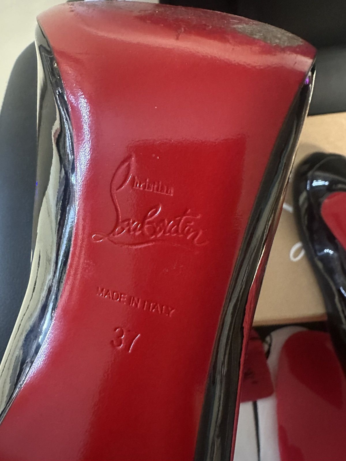 Christian Louboutin Kate 100m Black Pumps-Repair Lacquer Included**** Size US 7 / IT 37 - 3 Thumbnail