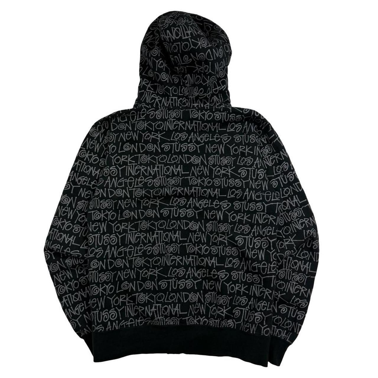 Stussy Vintage Stussy World Tour City Text Zip Up Hoodie - Medium Size US M / EU 48-50 / 2 - 2 Thumbnail